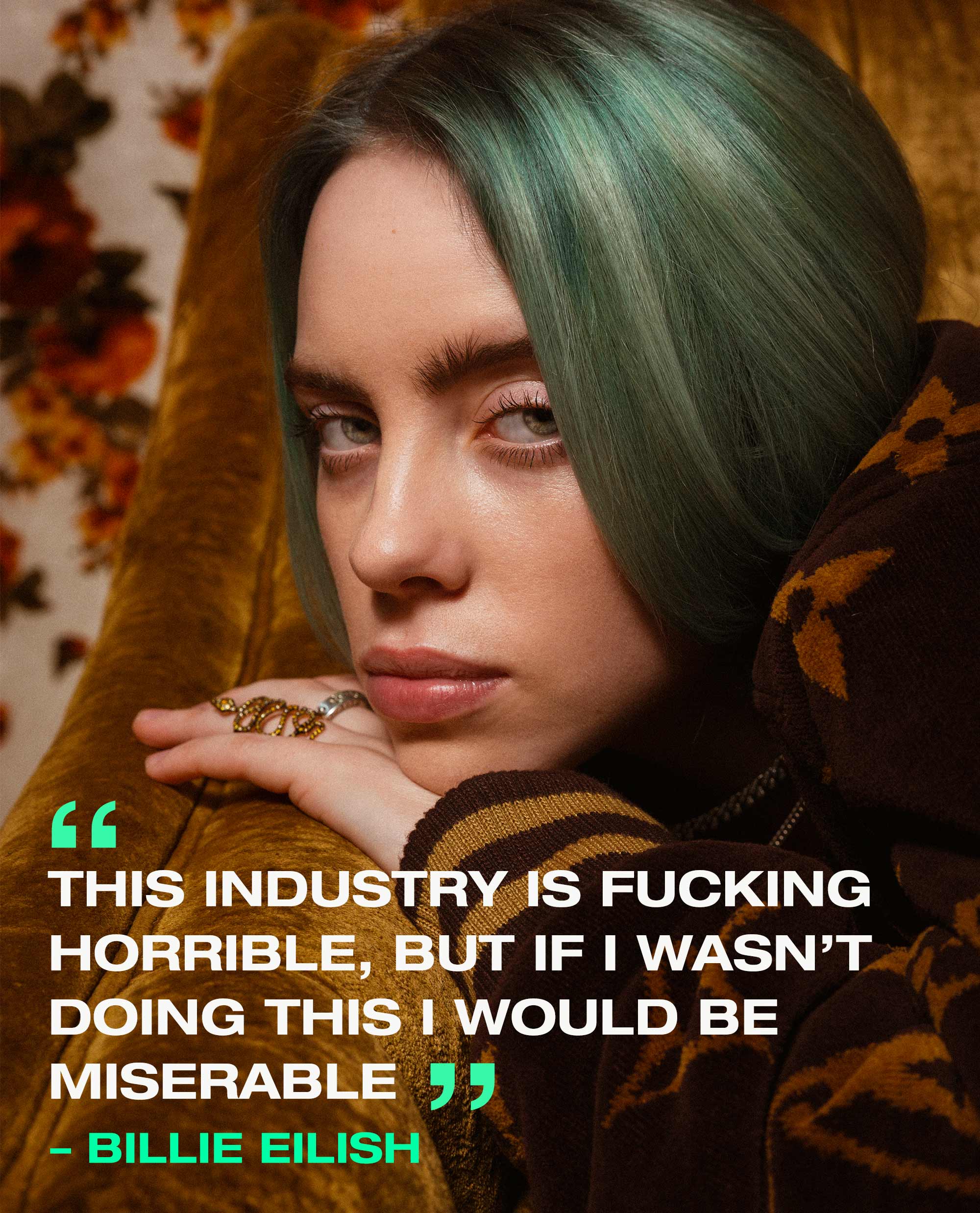 Billie Eilish Iconic Quotes Wallpapers Wallpaper Cave