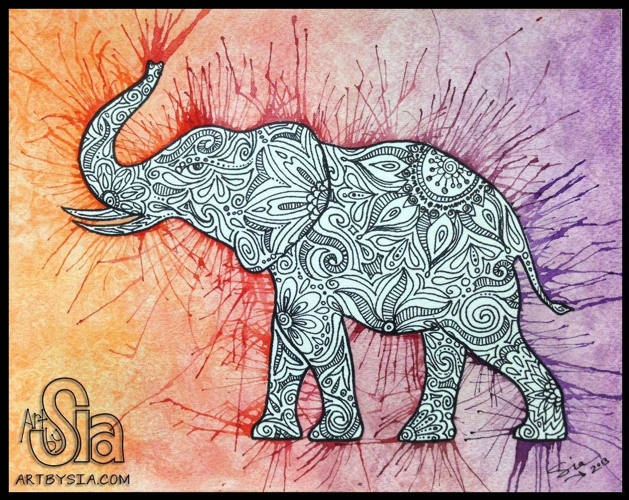 Zentangle Elephants Wallpapers Wallpaper Cave
