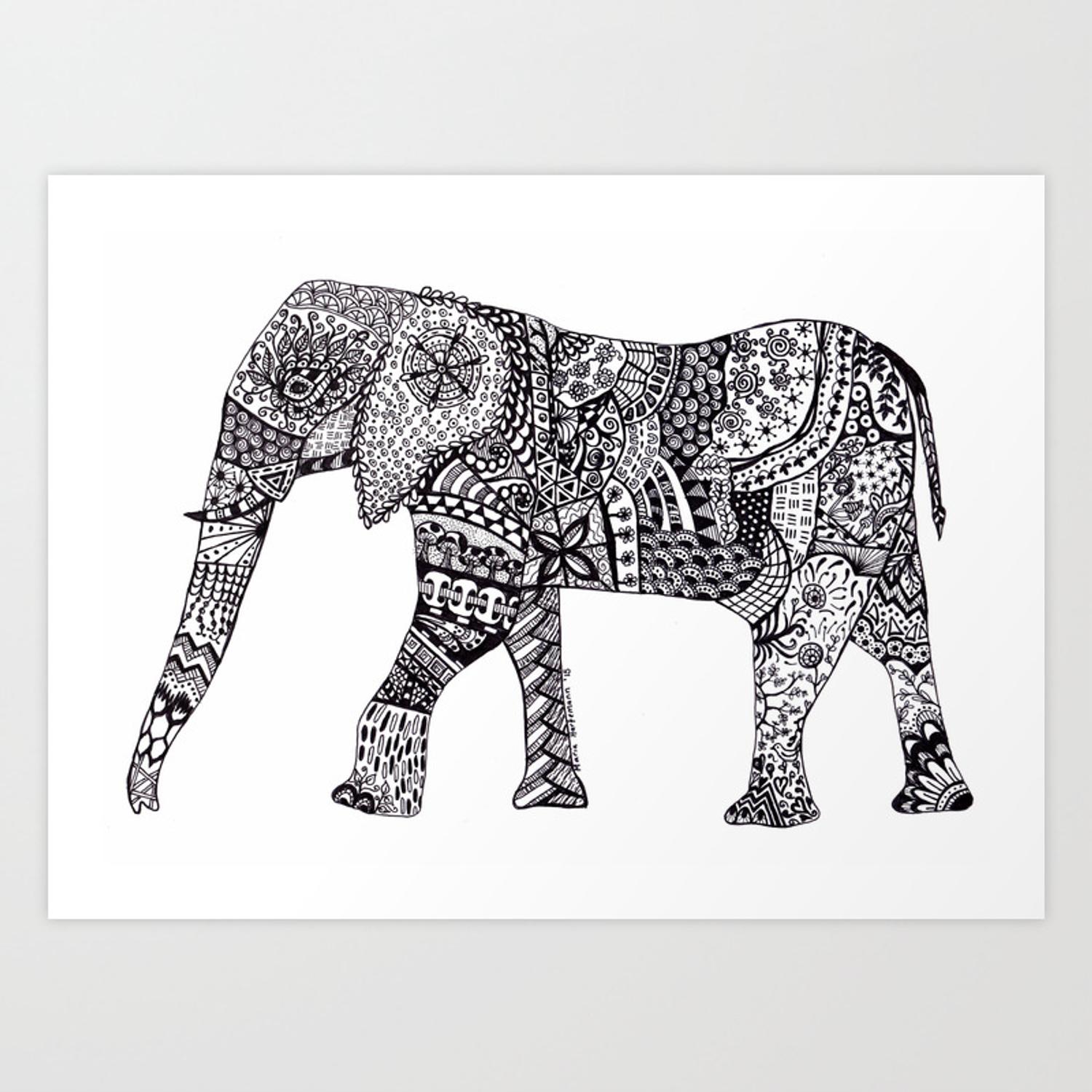 Zentangle Elephants Wallpapers Wallpaper Cave