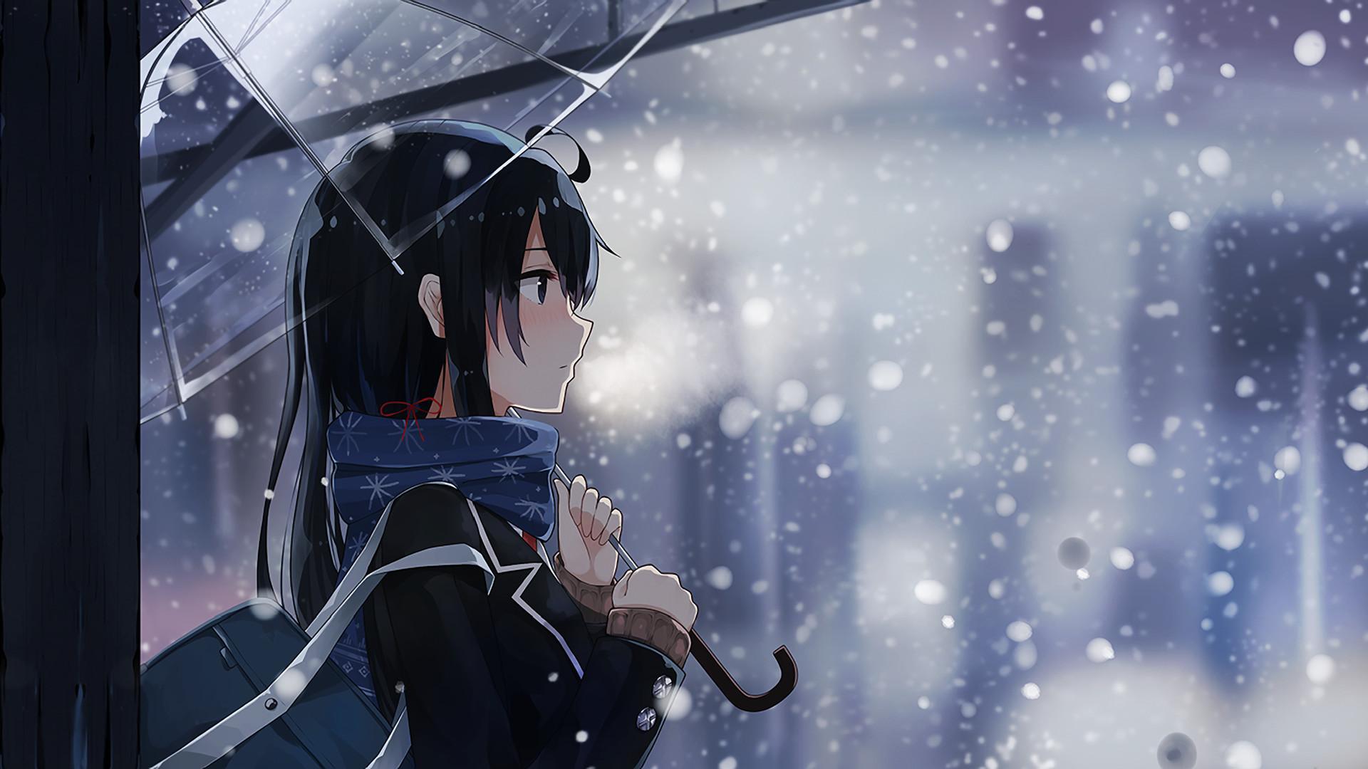 Winter Night Anime Boy Wallpapers Wallpaper Cave
