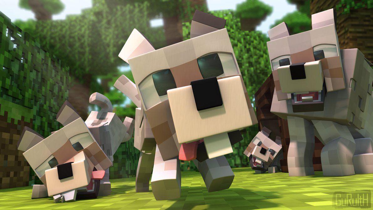 Minecraft Wallpaper Wolf