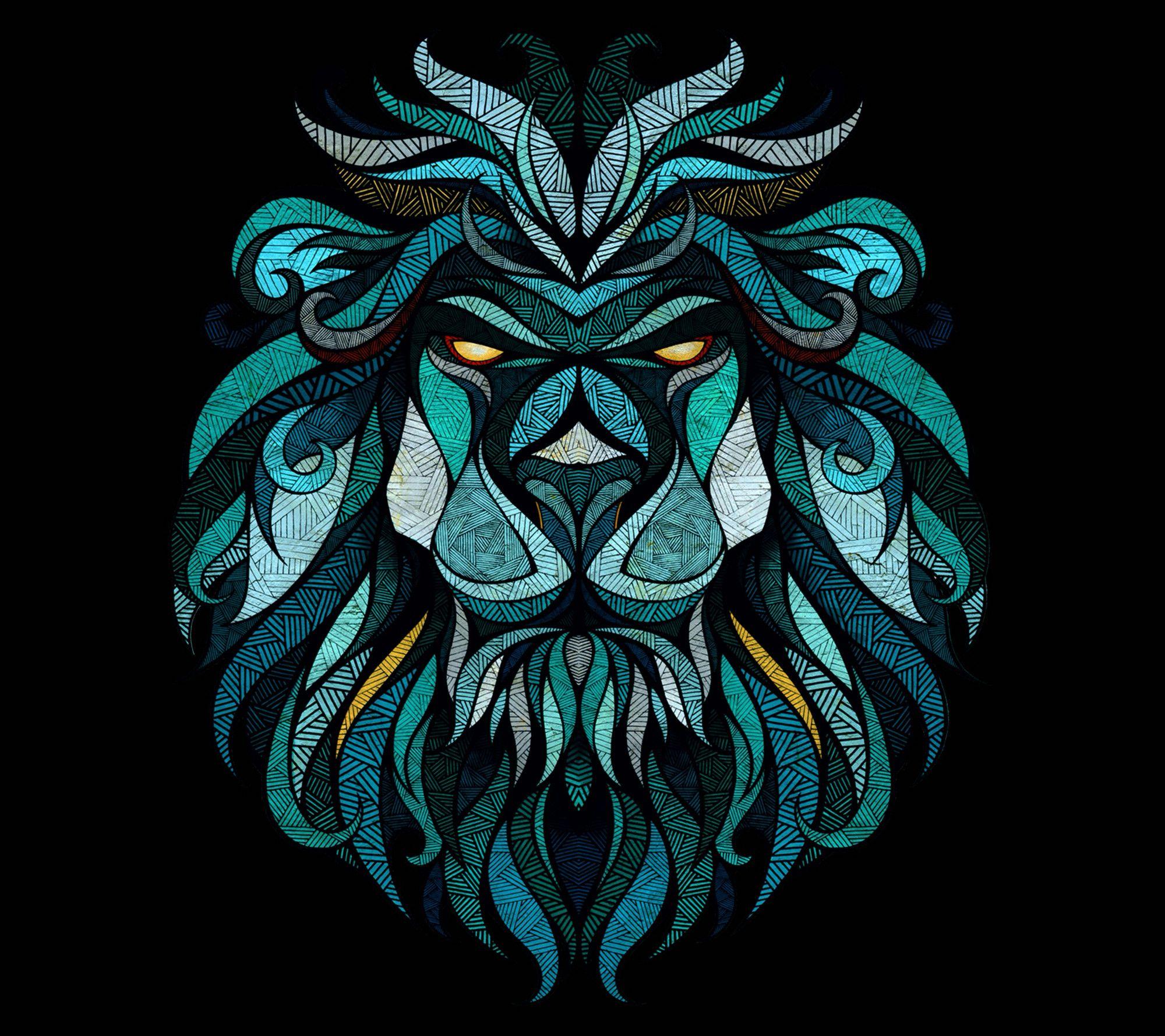 Lion Geometric Art Wallpapers Wallpaper Cave