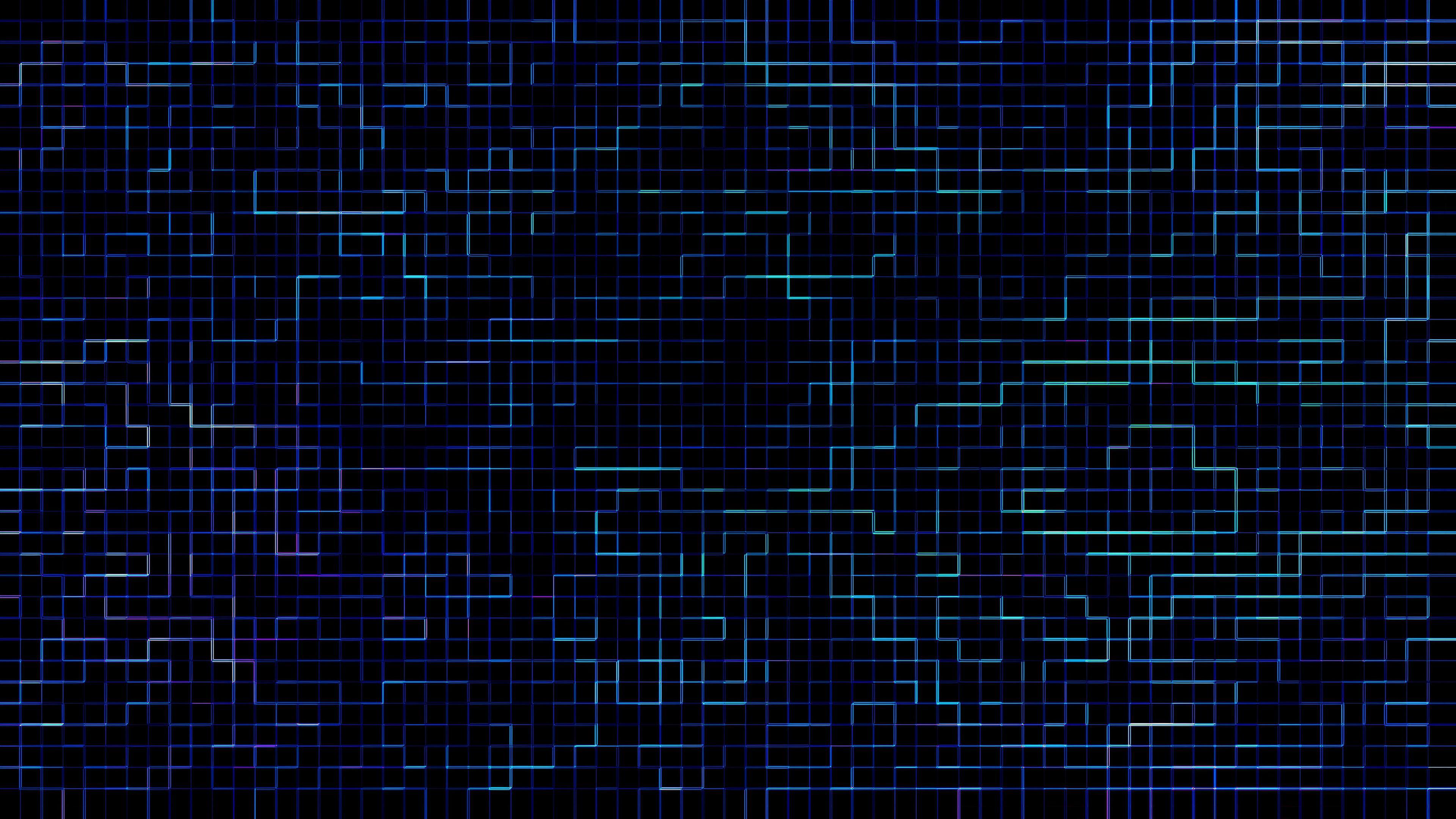 Blue Digital Art Squares Wallpapers Wallpaper Cave