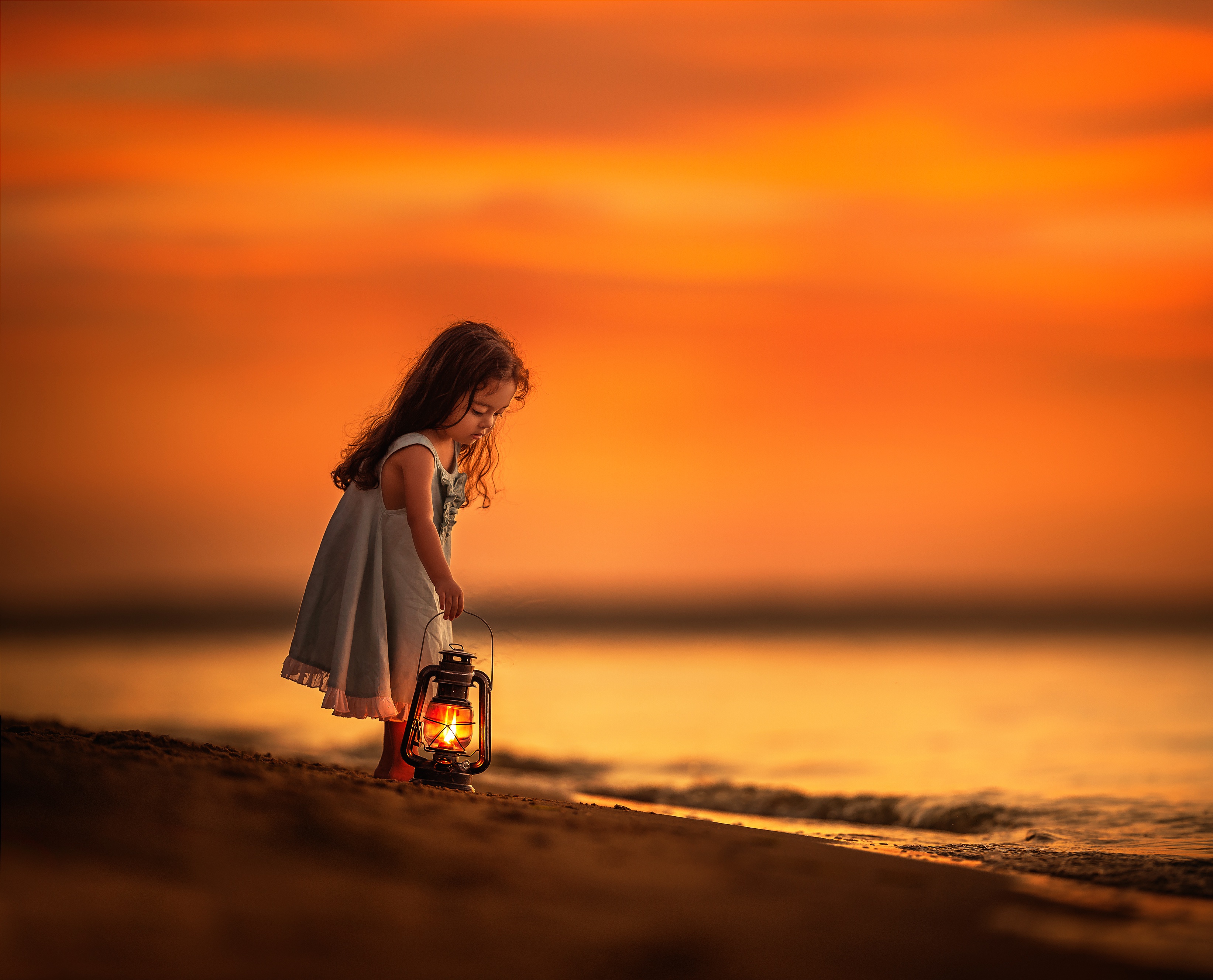 Girl With Lantern Wallpapers Wallpaper Cave