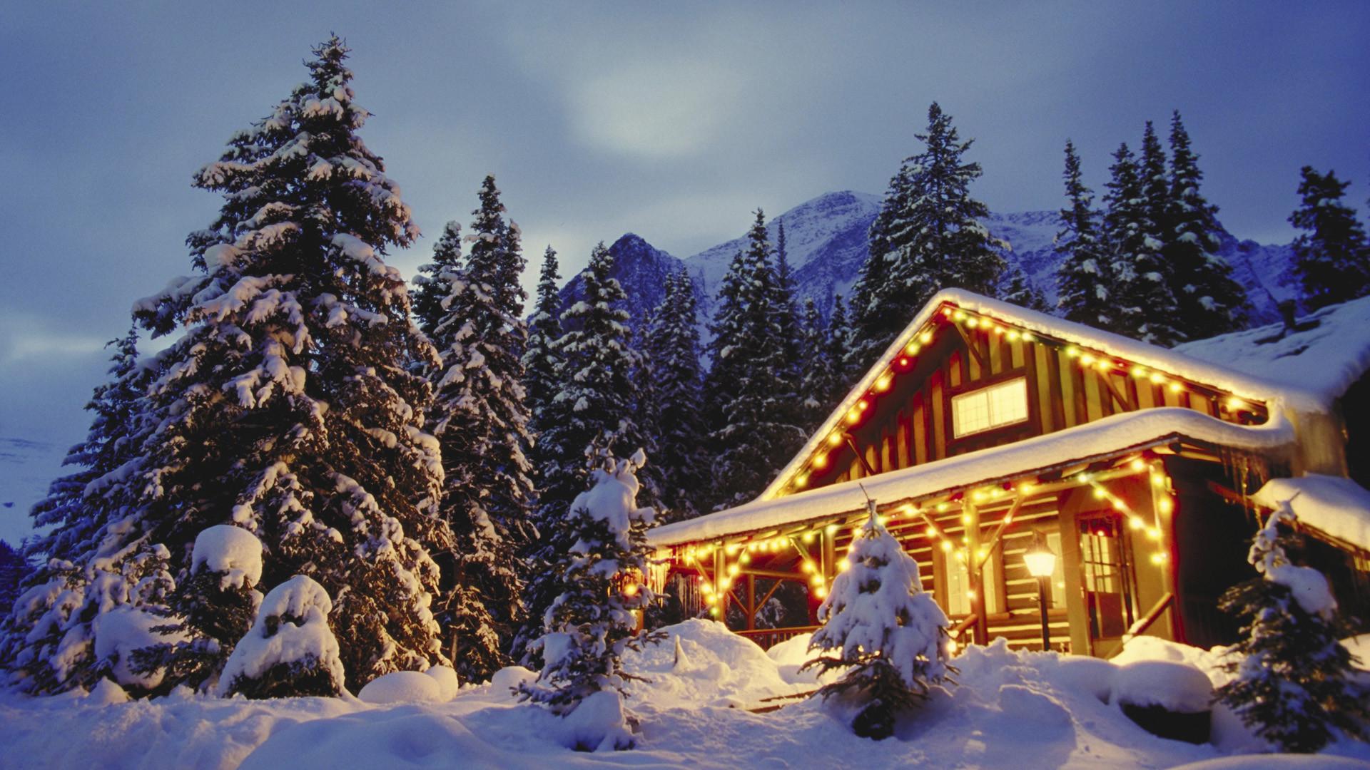 Mountain Cabin Winter Wallpapers Wallpaper Cave
