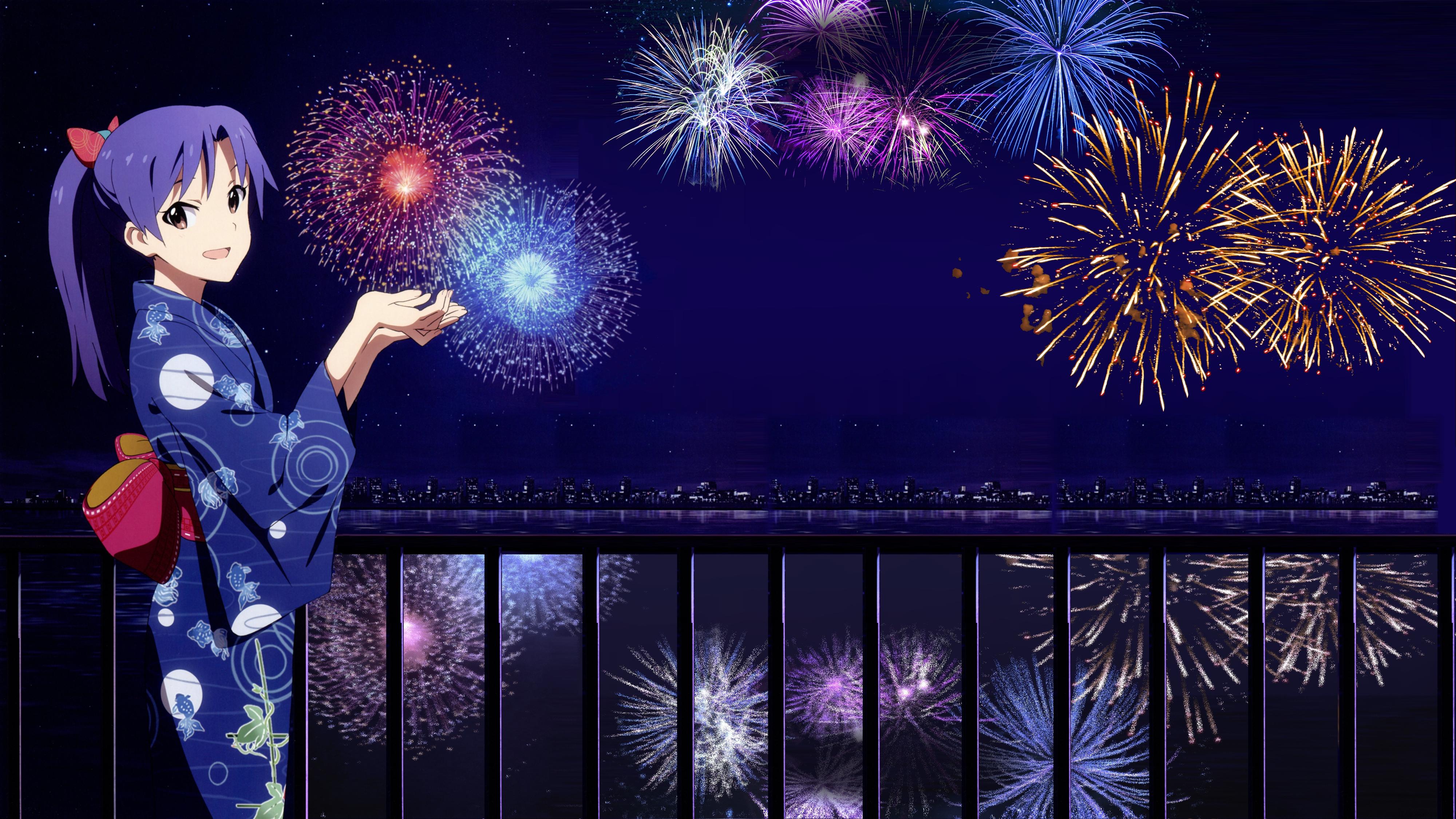 Fireworks Anime Wallpapers Wallpaper Cave