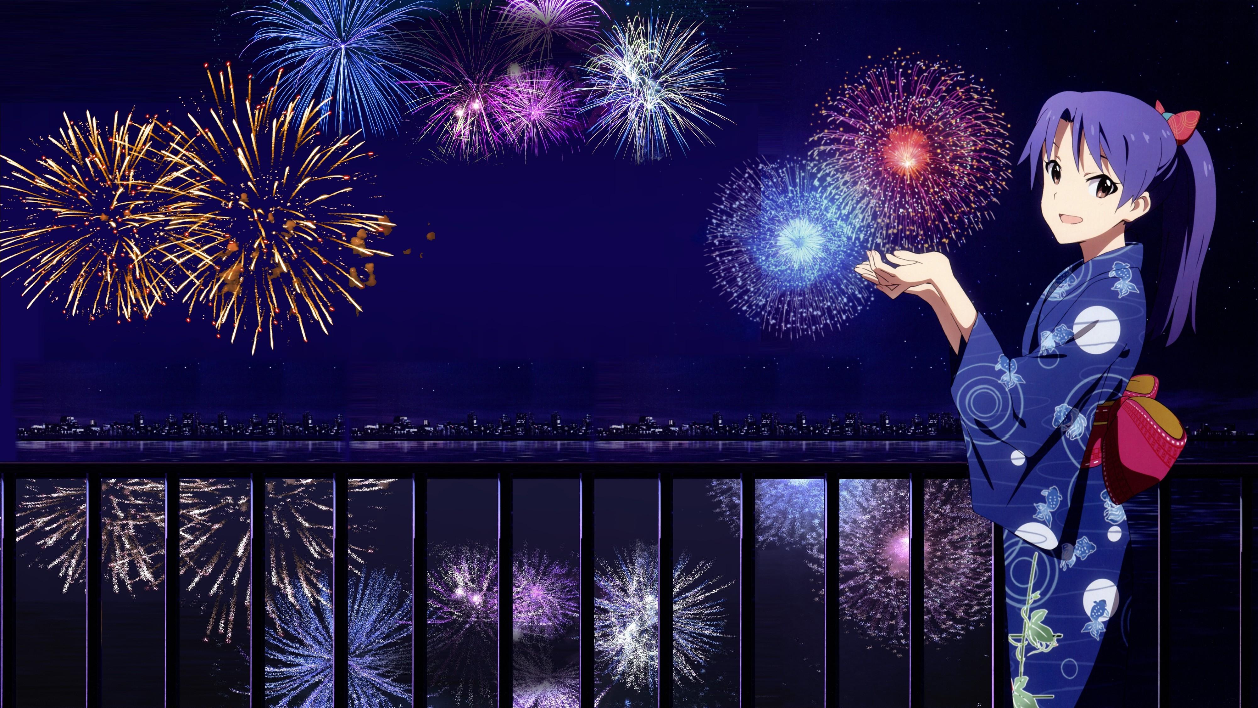 Fireworks Anime Wallpapers Wallpaper Cave