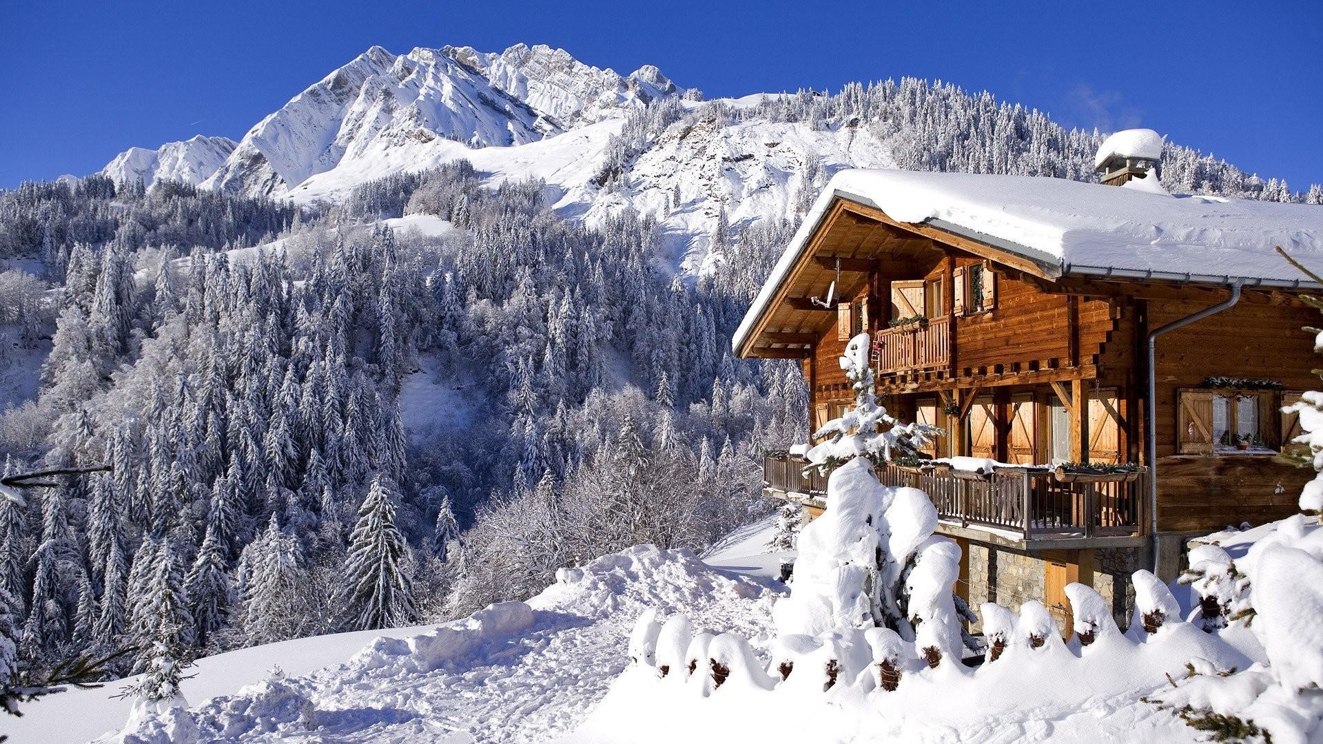 Mountain Cabin Winter Wallpapers Wallpaper Cave