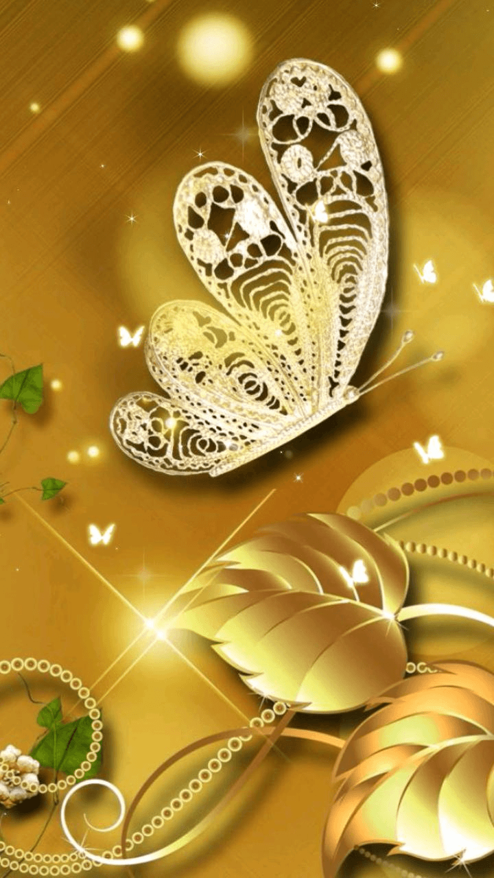 Golden Butterfly Wallpapers Wallpaper Cave