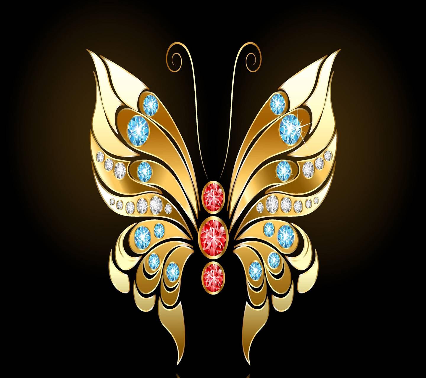 Top 92+ Pictures Pink And Gold Butterfly Wallpaper Superb