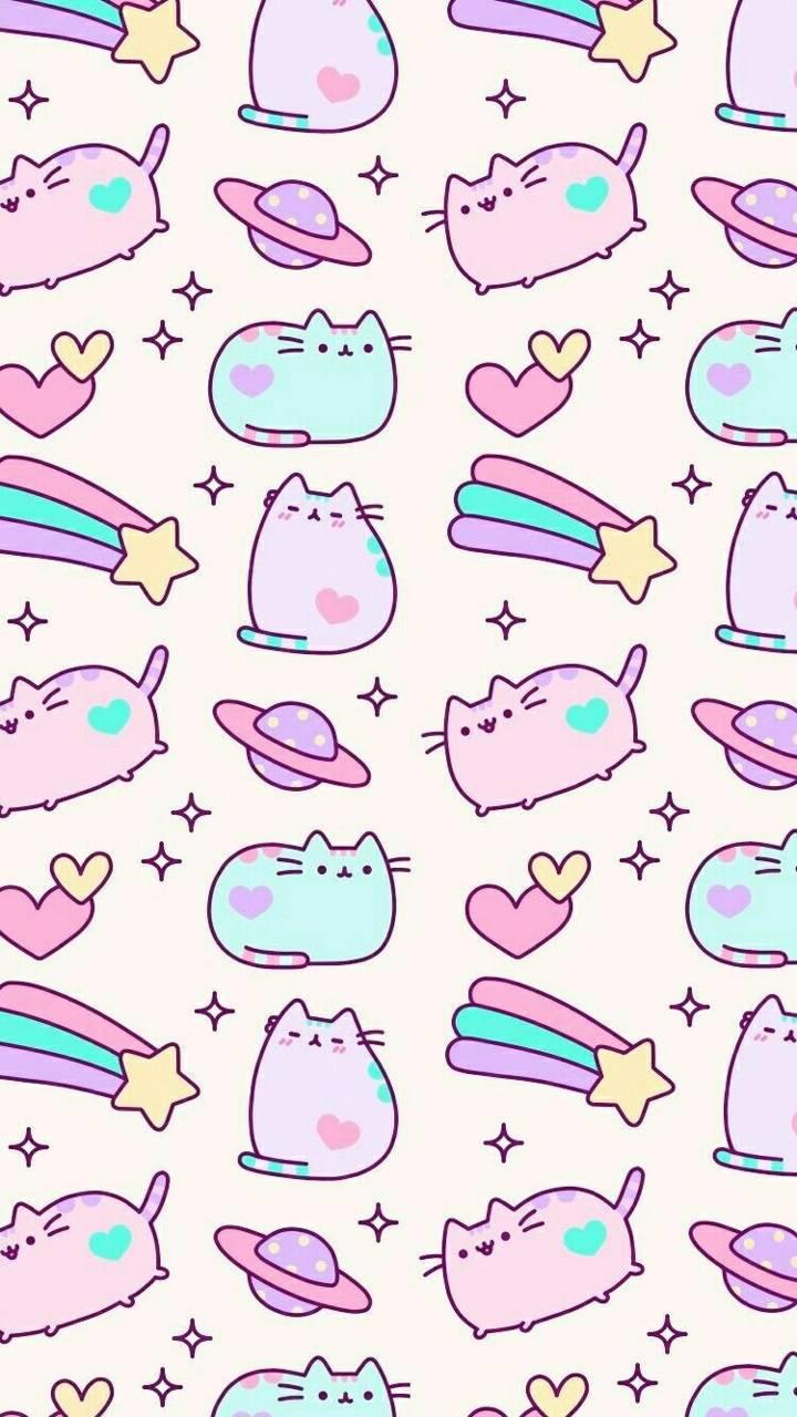 Kawaii Pusheen Wallpapers Wallpaper Cave