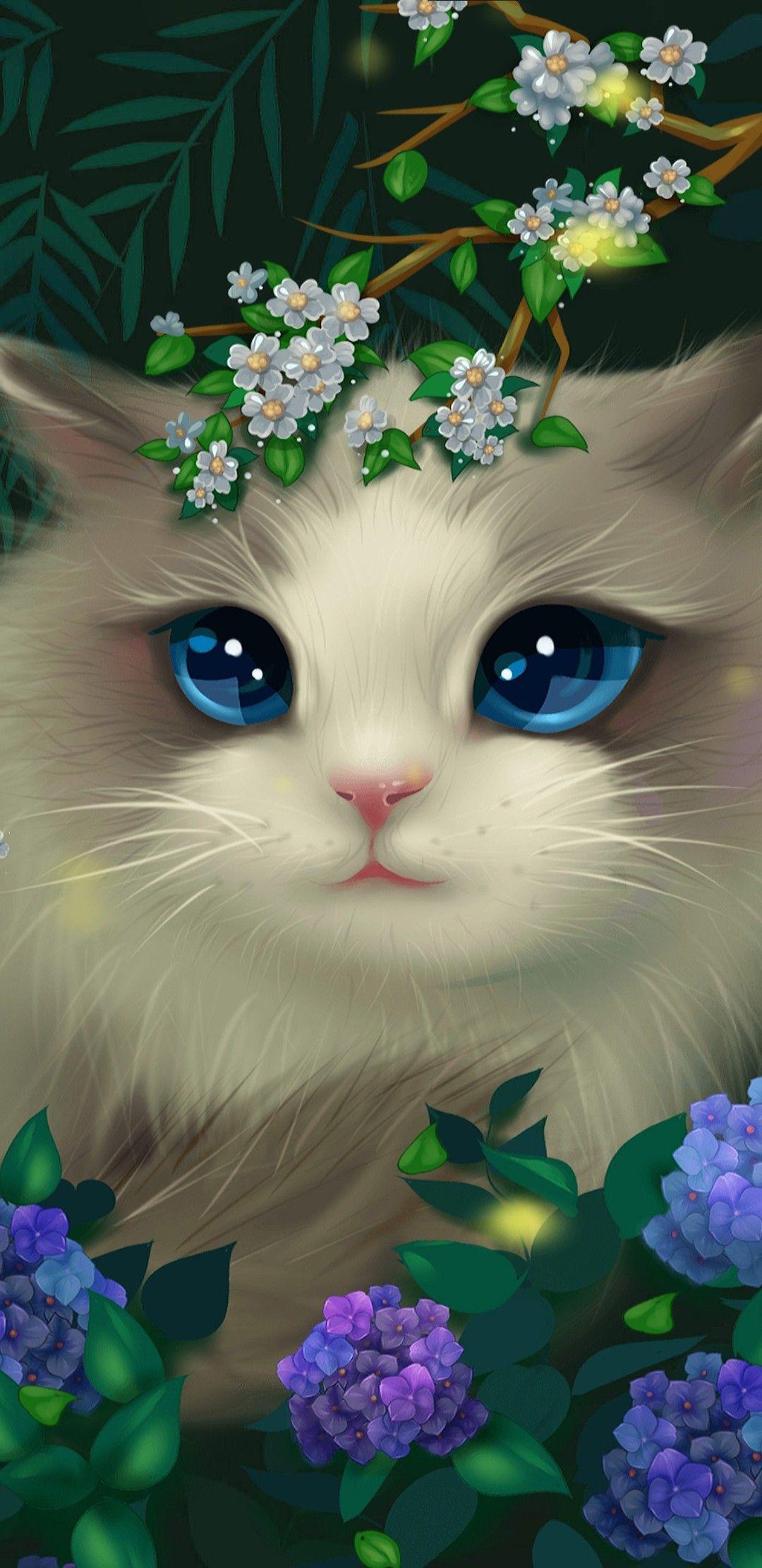 Cats And Flowers Wallpapers Wallpaper Cave