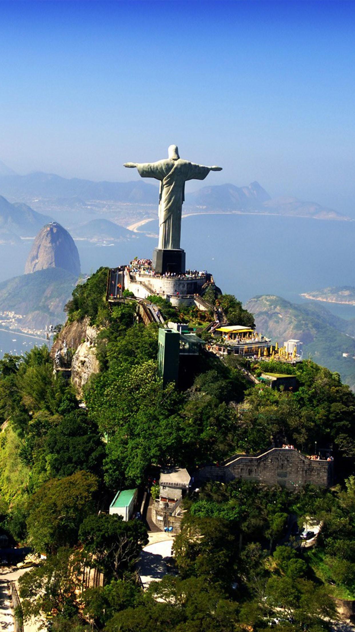 Rio De Janeiro Brazil Statue Mobile Wallpapers Wallpaper Cave