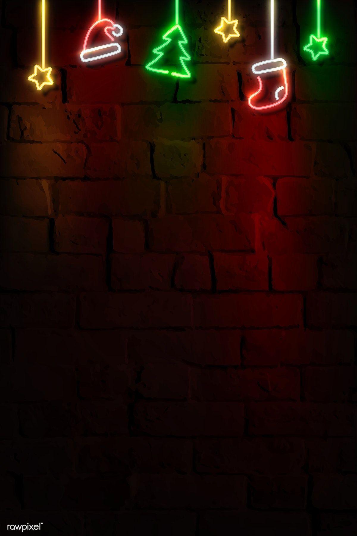 Merry Christmas Neon Sign Wallpapers Wallpaper Cave
