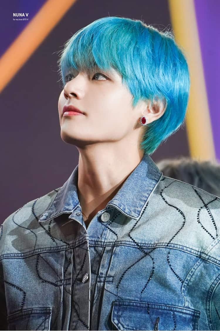 Bts V Wallpaper In Blue Hair Latest post is rap monster bts idol 4k