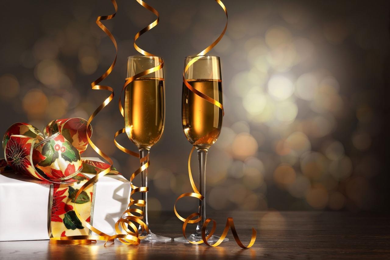 Happy New Year Champagne Glasses Wallpapers Wallpaper Cave
