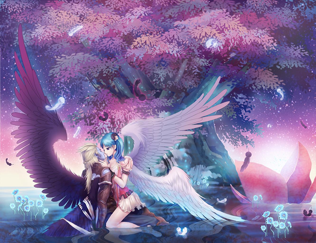 Angel Vs Demon Anime Wallpapers Wallpaper Cave