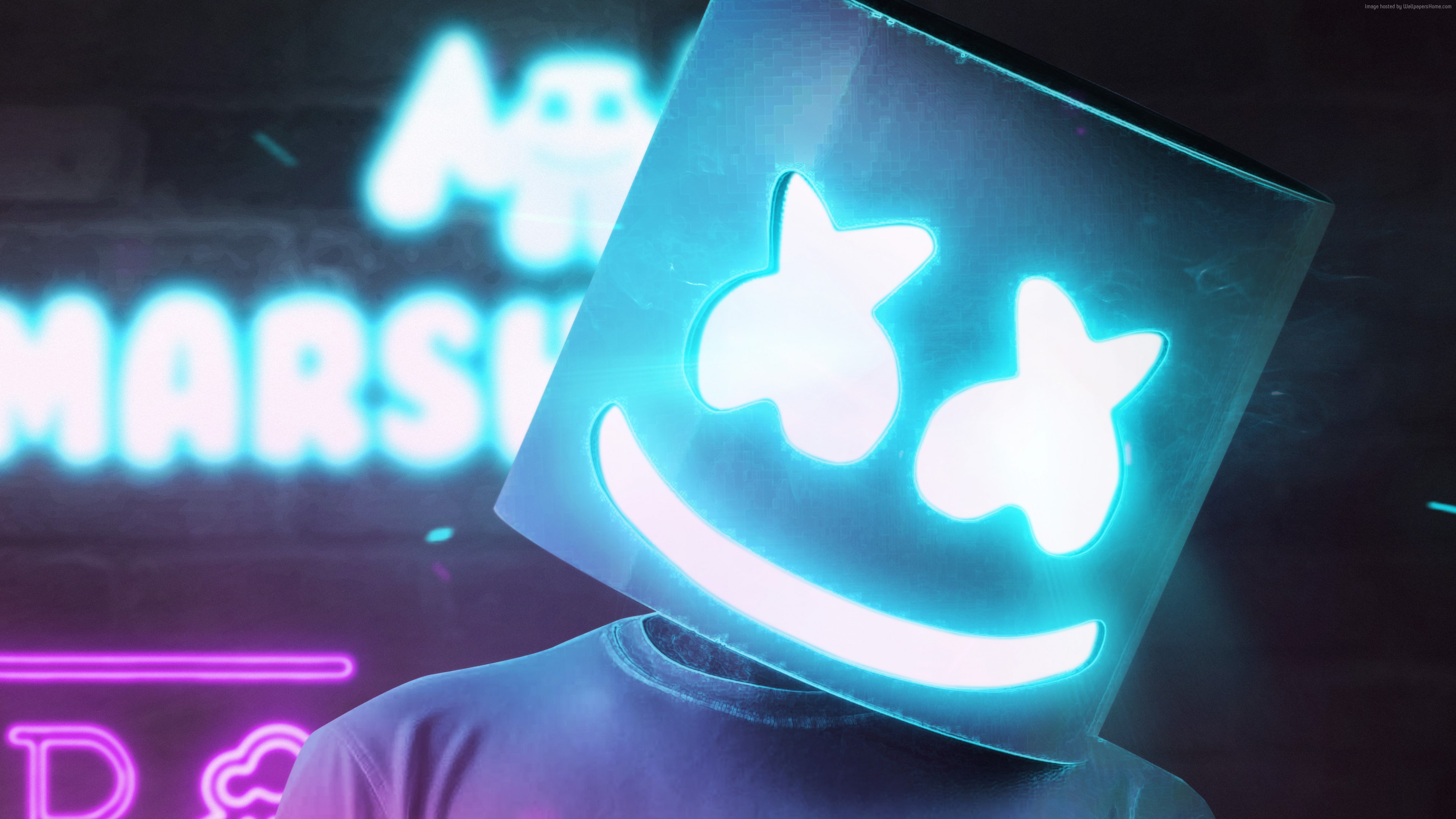 Marshmello Neon Wallpapers Wallpaper Cave