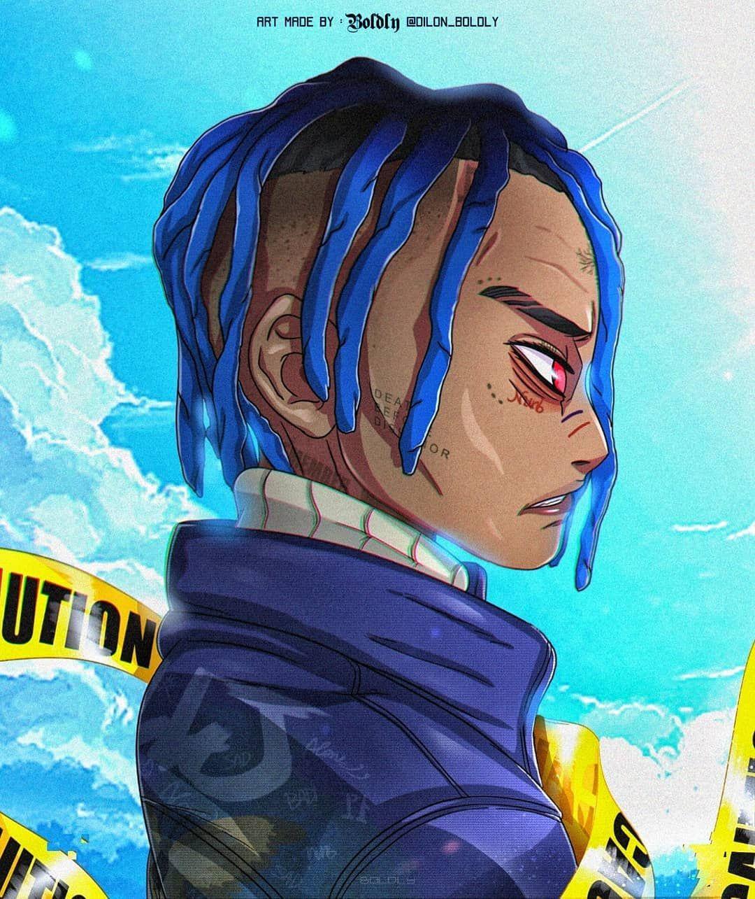 XXXTentacion Blue Hair Anime Wallpapers Wallpaper Cave