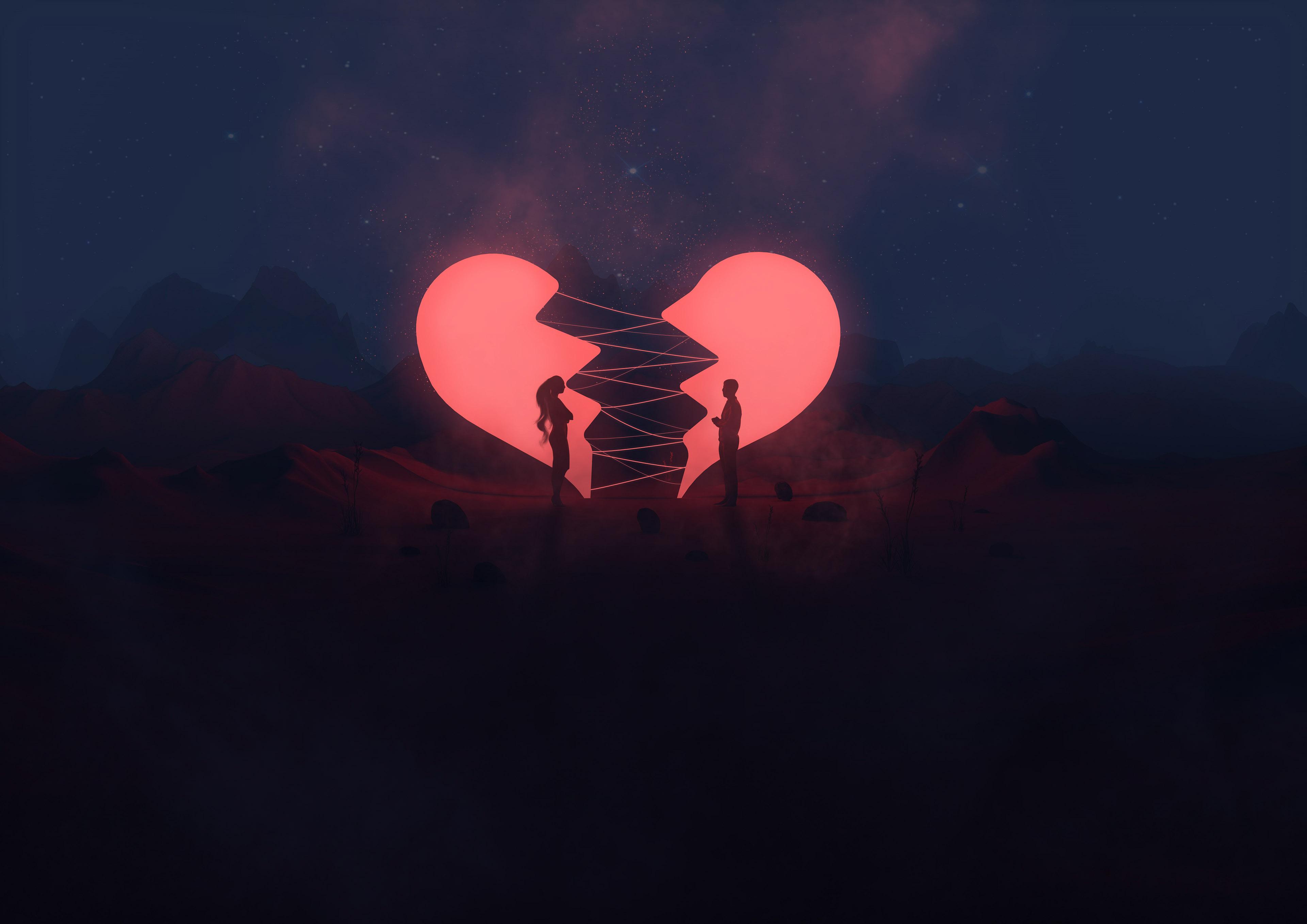 Aesthetic Broken Heart Wallpapers Wallpaper Cave