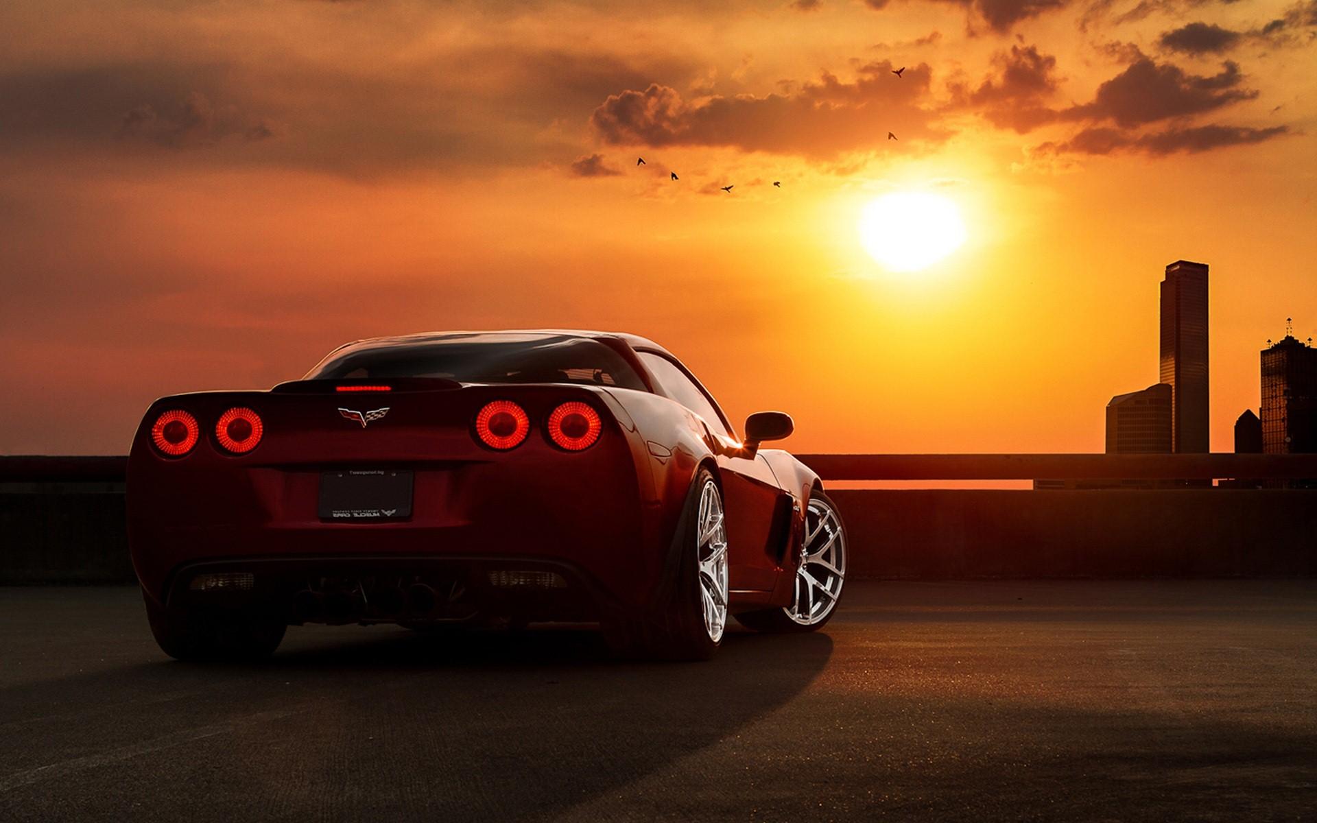 Sunset With Cars Wallpapers Wallpaper Cave