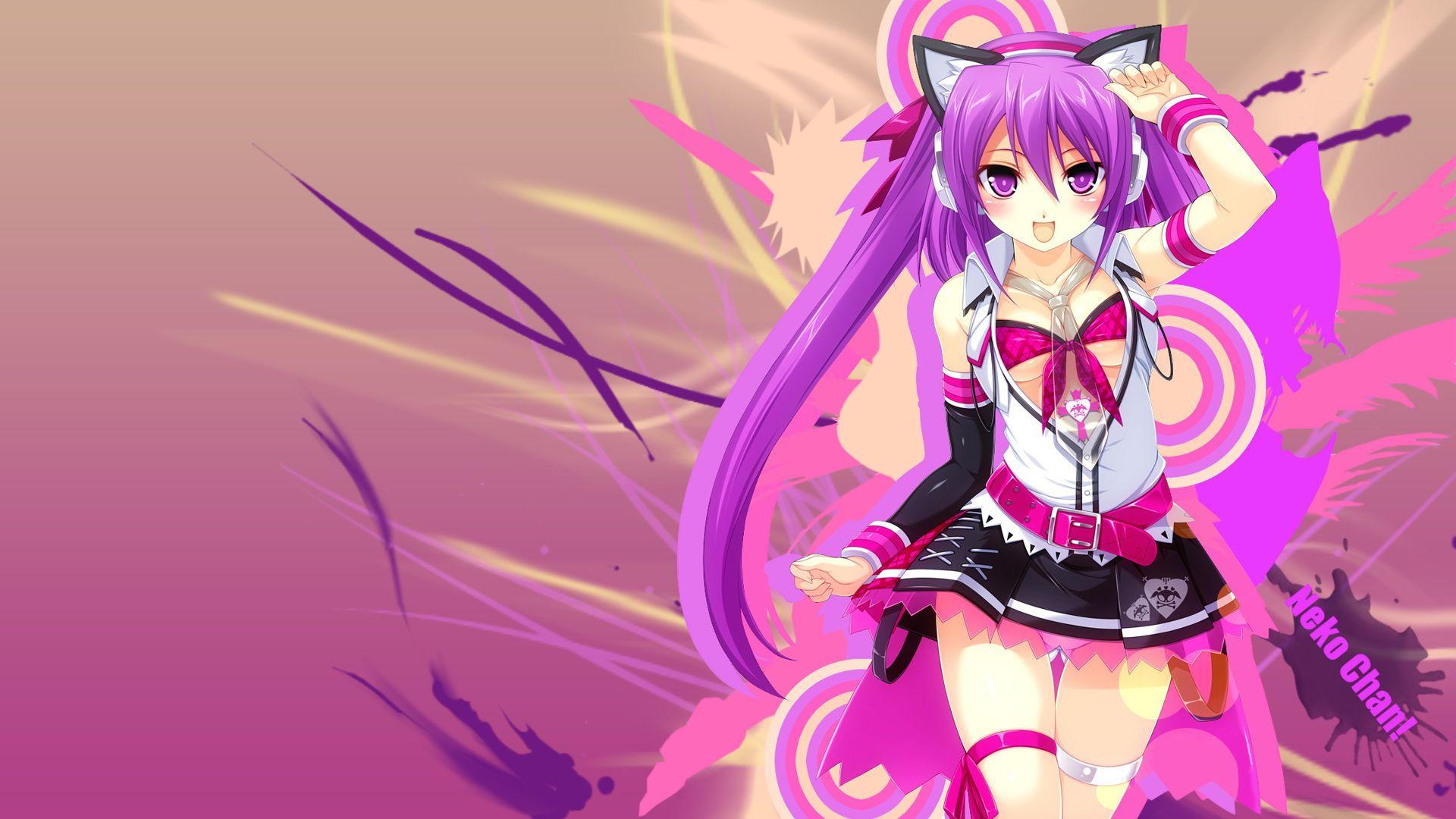 1920x1080 Pink Anime Wallpaper