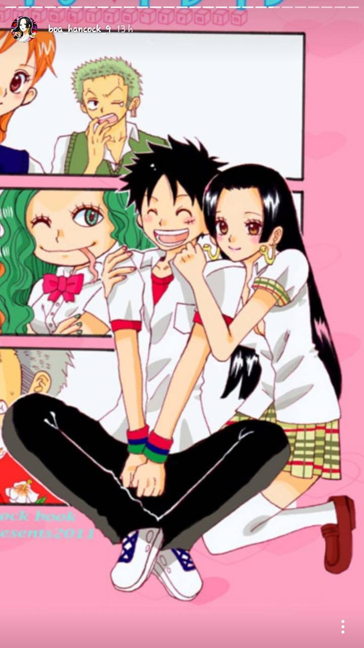 One Piece Luffy X Hancock Hd Android Wallpapers Wallpaper Cave