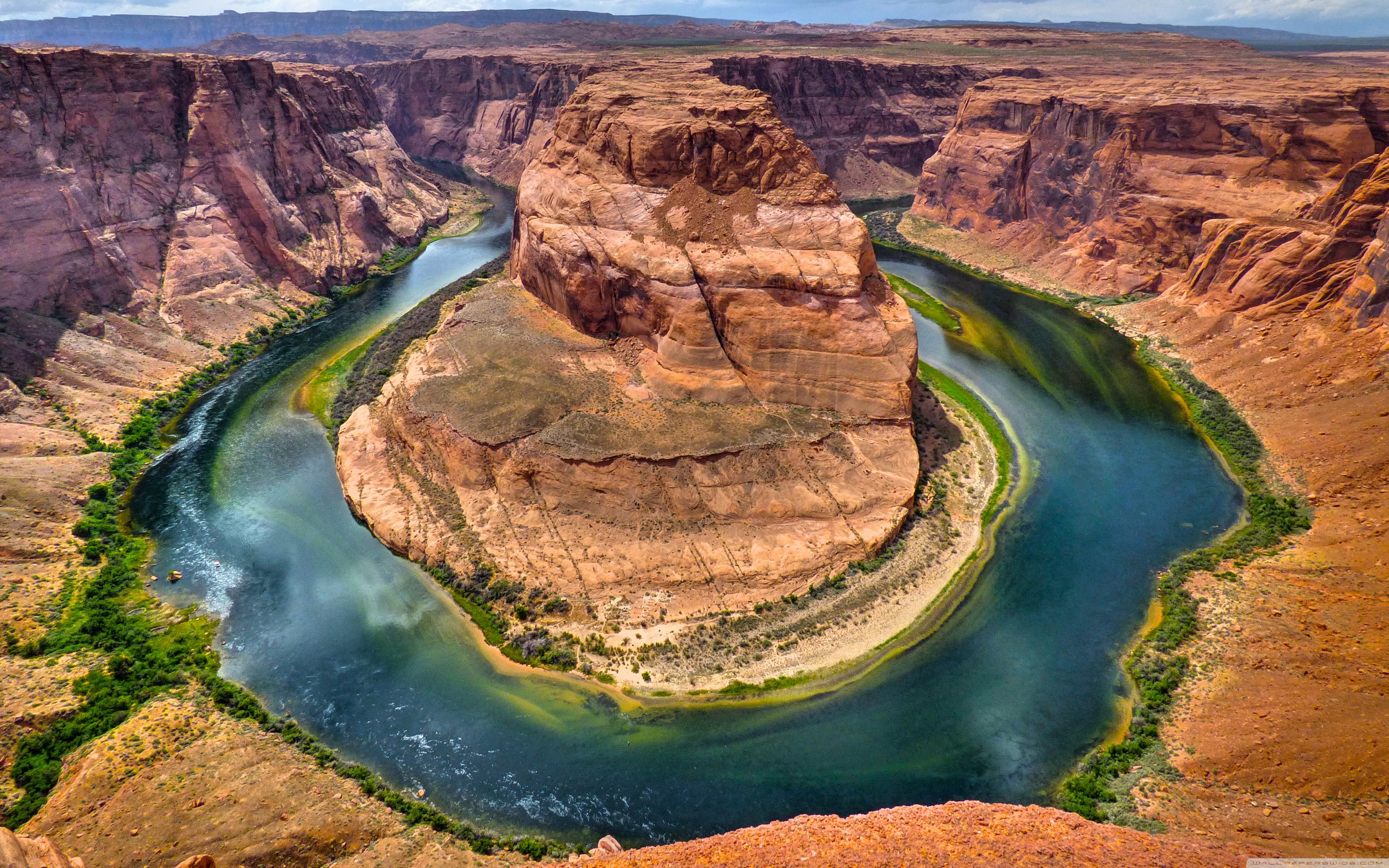 Horseshoe Bend Aerial View Wallpapers Wallpaper Cave