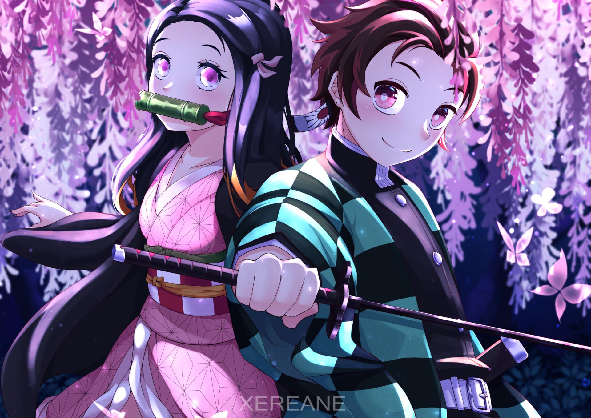 Nezuko And Tanjirou Wallpapers Wallpaper Cave
