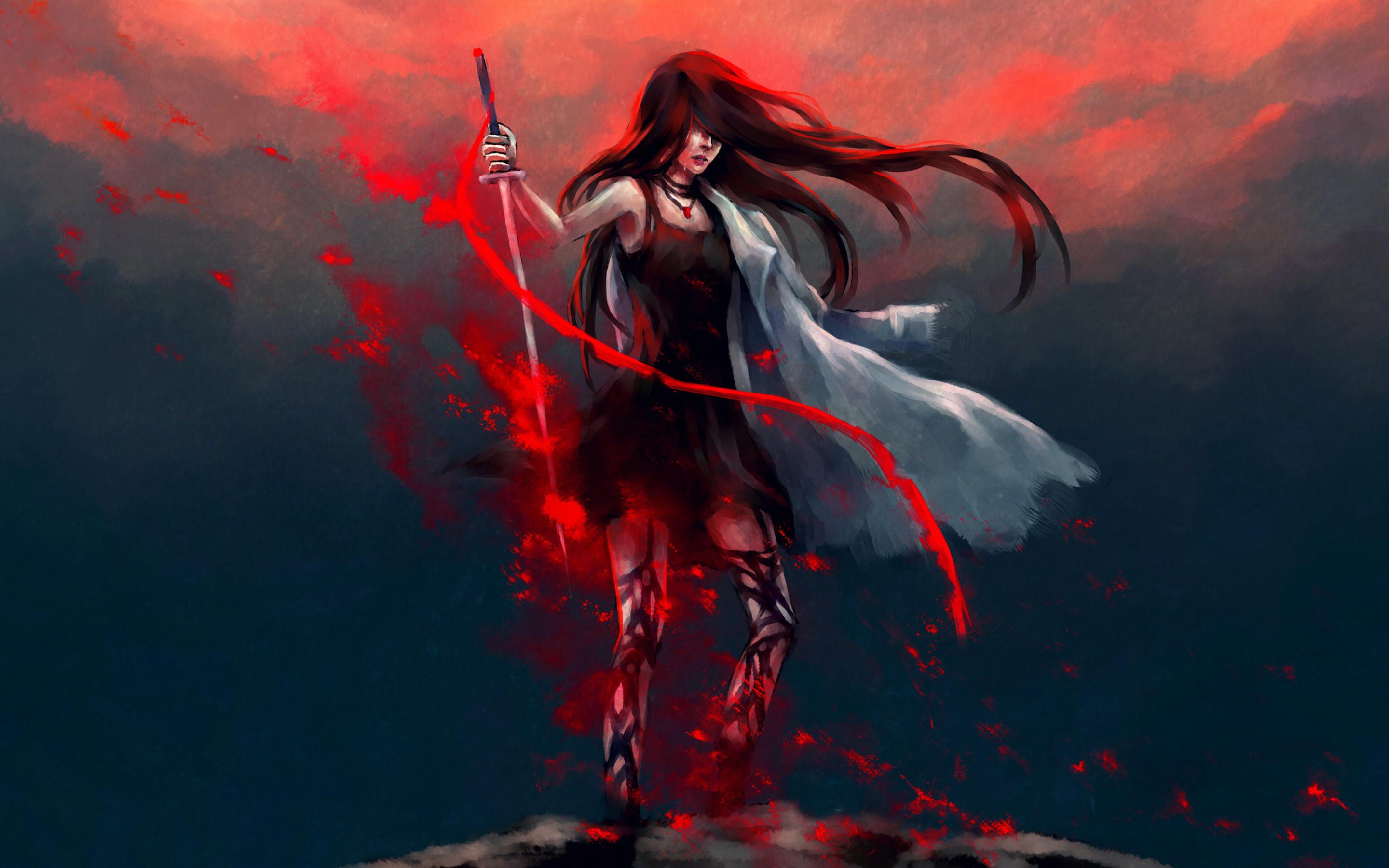 Katana Anime Girls Wallpapers Wallpaper Cave