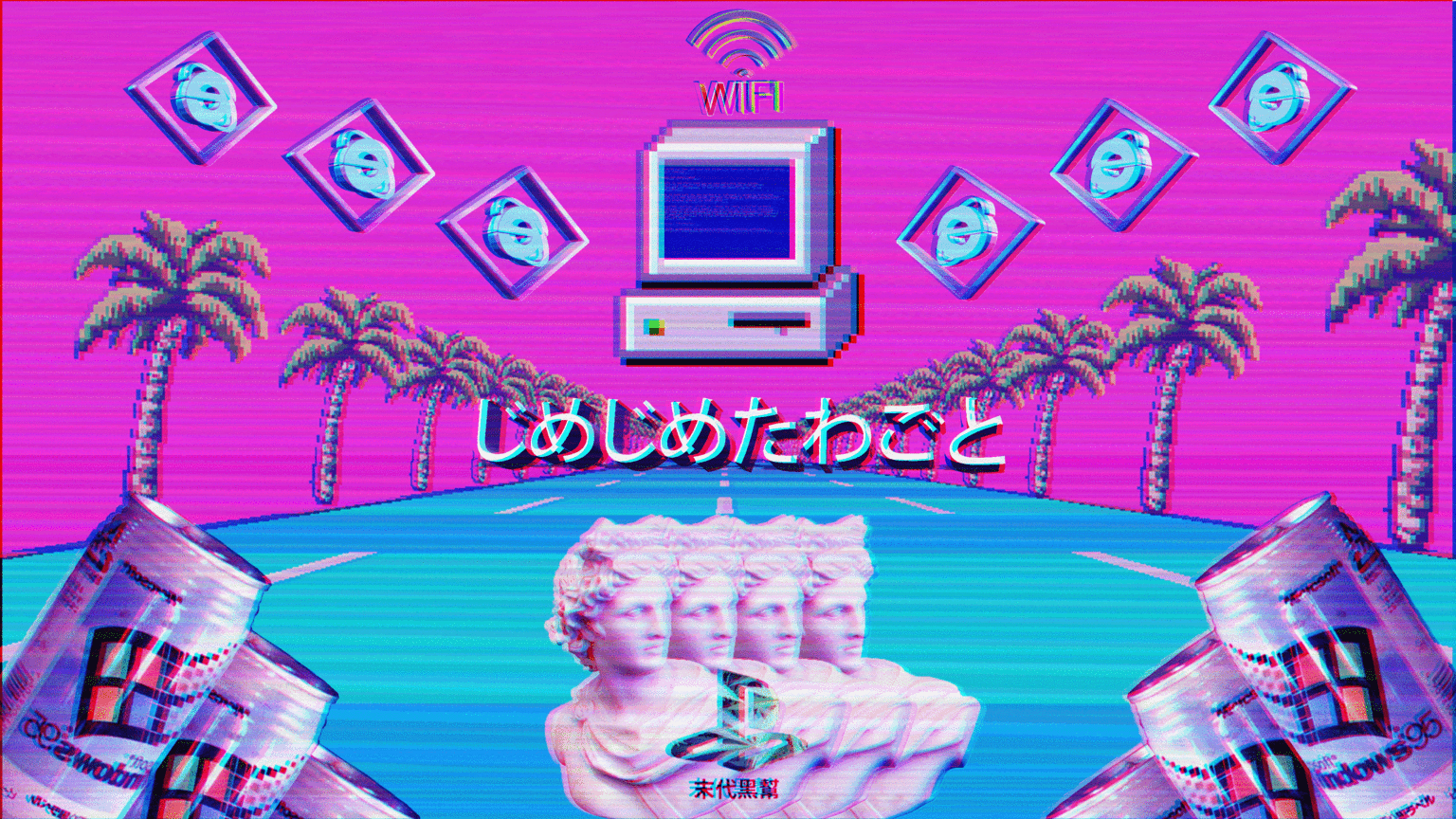 Vaporwave Desktop Wallpapers Wallpaper Cave