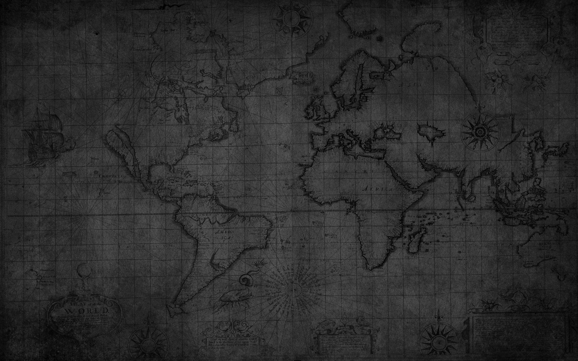 World Map Wallpapers Black Wallpaper Cave