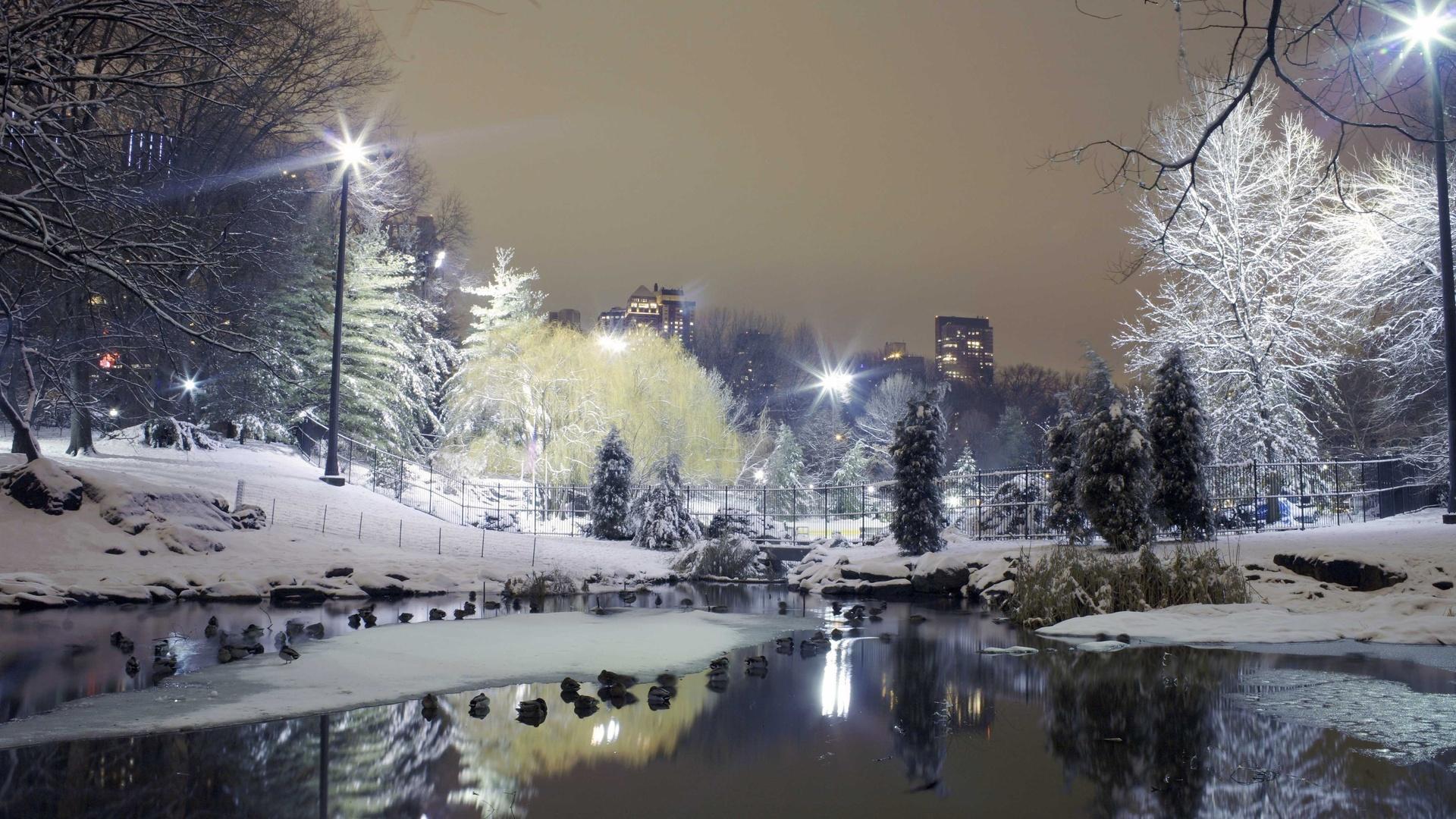 Central Park Winter Scenes Wallpapers Wallpaper Cave