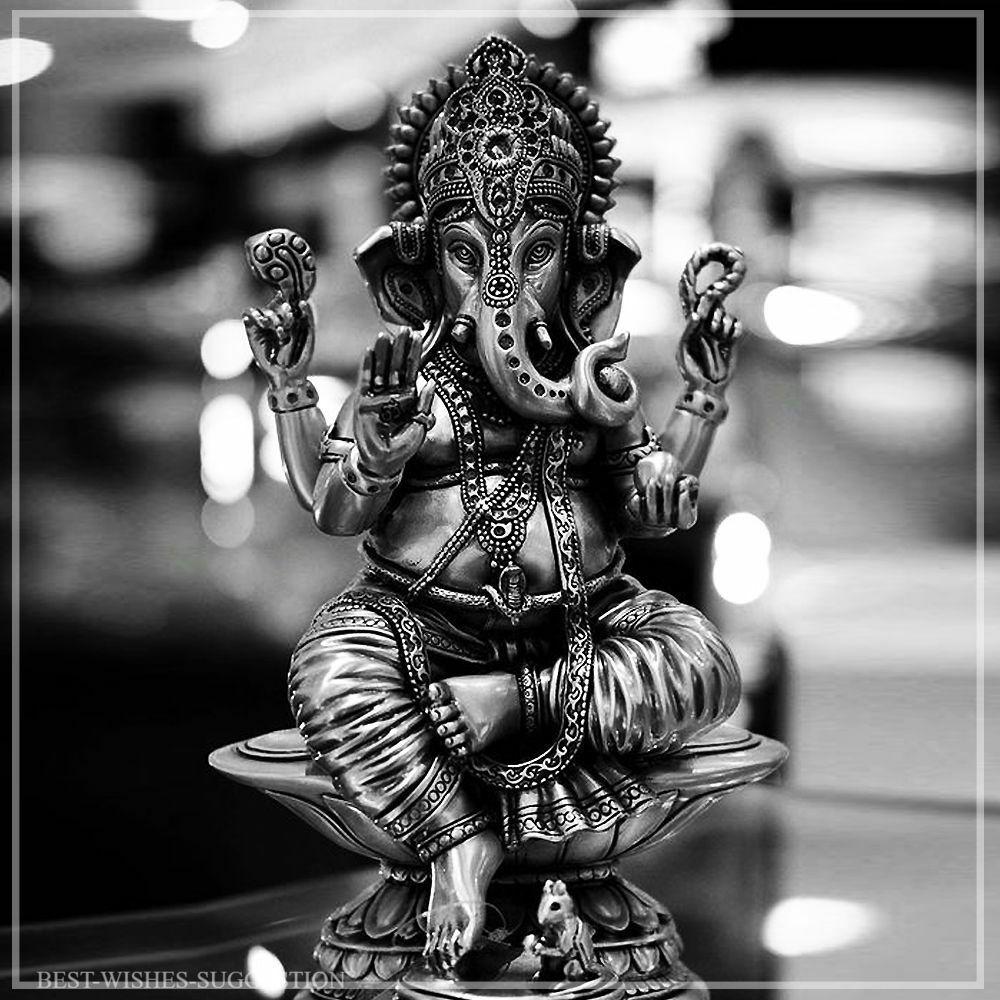 White Black Full Hd Ganpati Hd Wallpaper Goimages Rush
