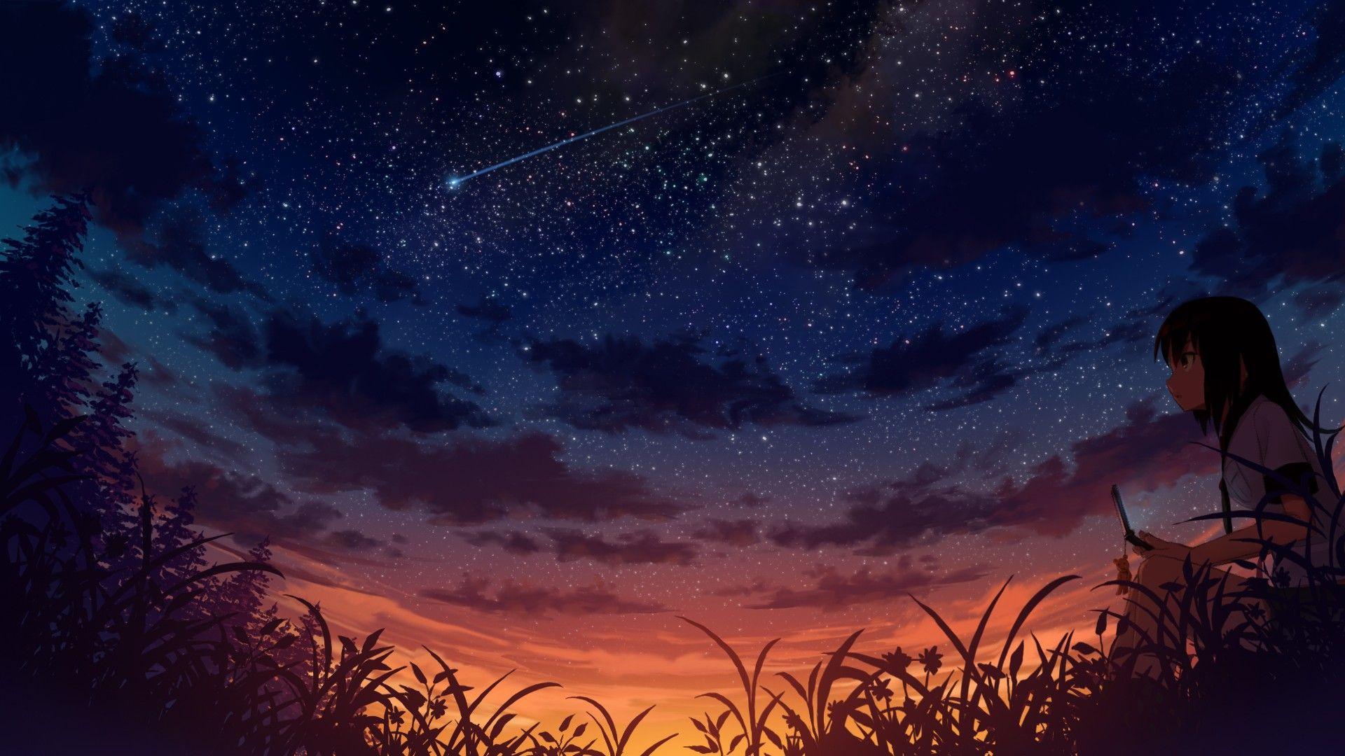 Anime Sky Sunset Wallpapers Wallpaper Cave