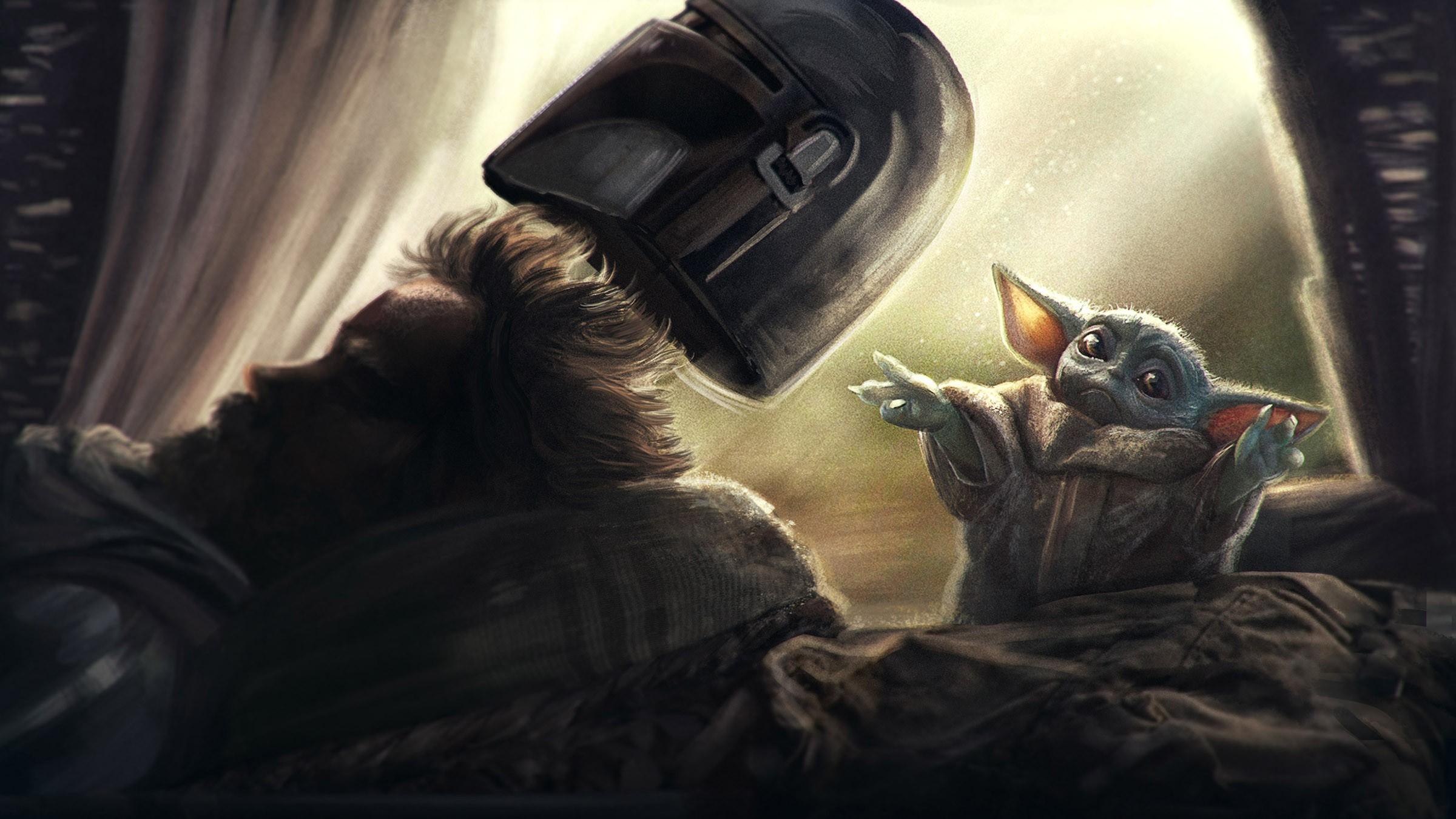 Baby Yoda And Mando Wallpapers Wallpaper Cave
