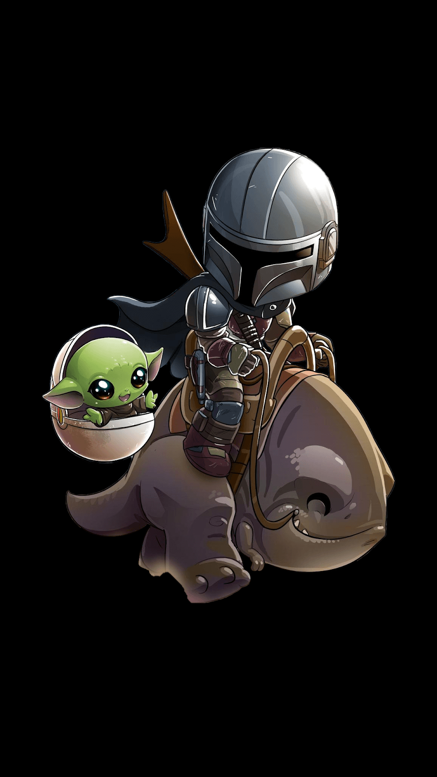 Baby Yoda And Mando Wallpapers Wallpaper Cave
