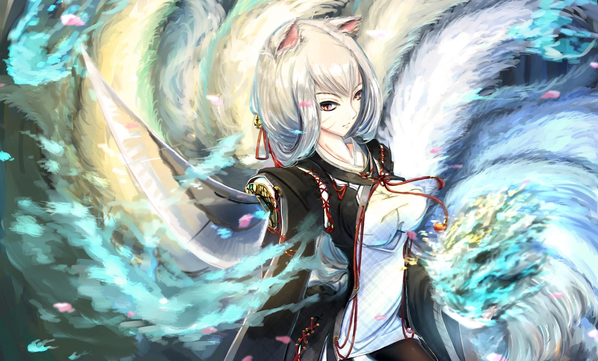 Anime Fox Spirit Girl Wallpapers Wallpaper Cave