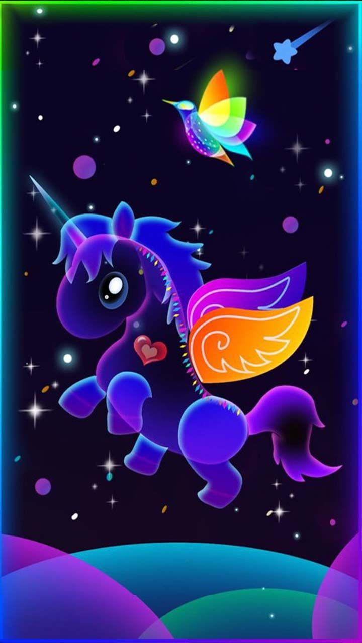 Glowing Unicorn Wallpapers Wallpaper Cave