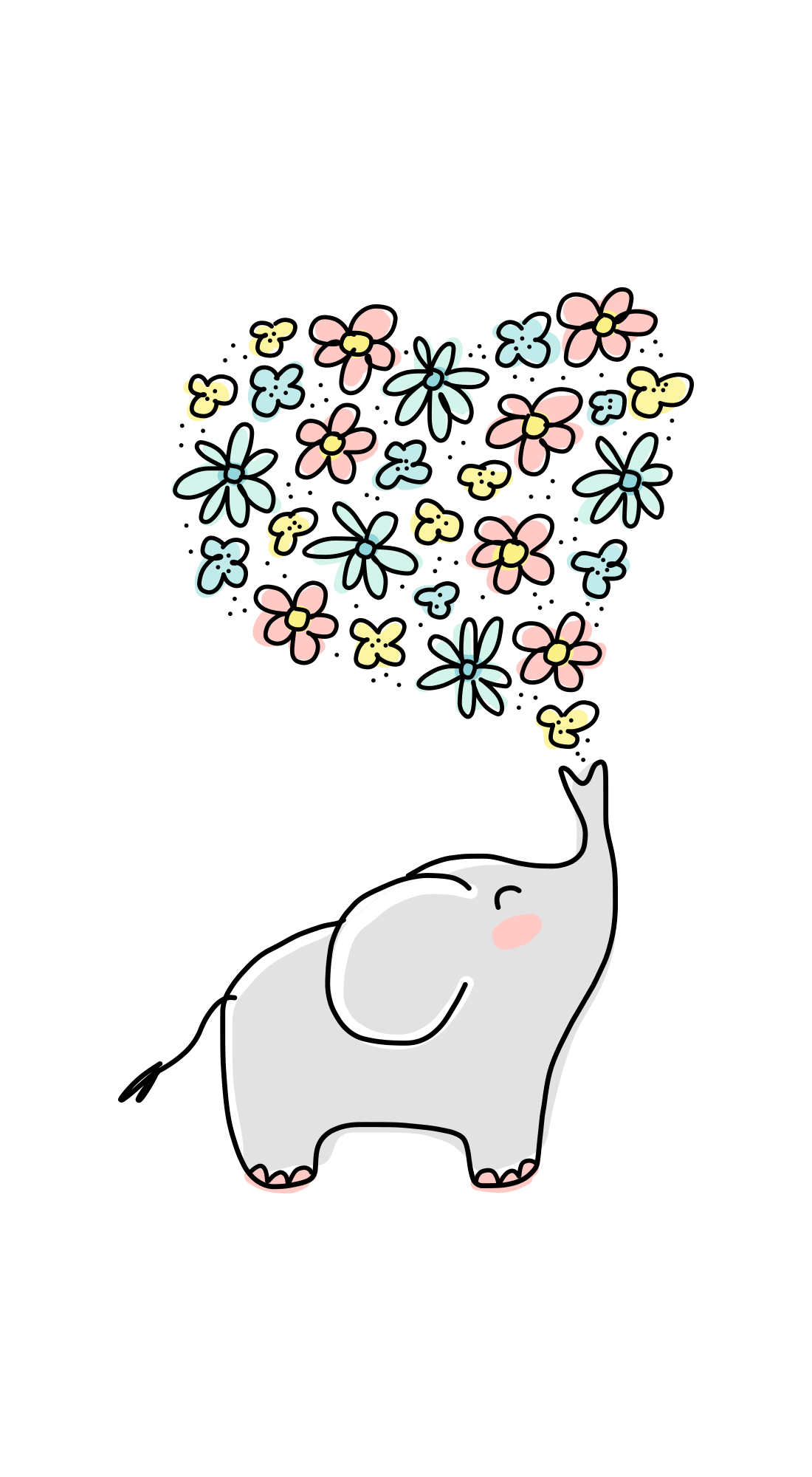 Kawaii Baby Elephants Wallpapers Wallpaper Cave