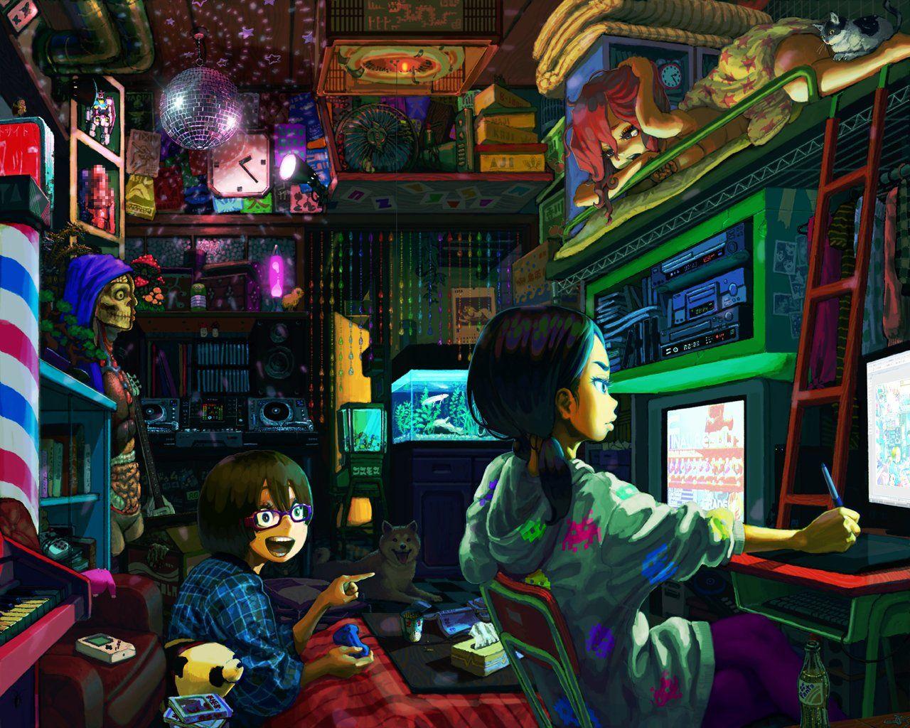 Gamer Anime Girl Wallpapers Wallpaper Cave