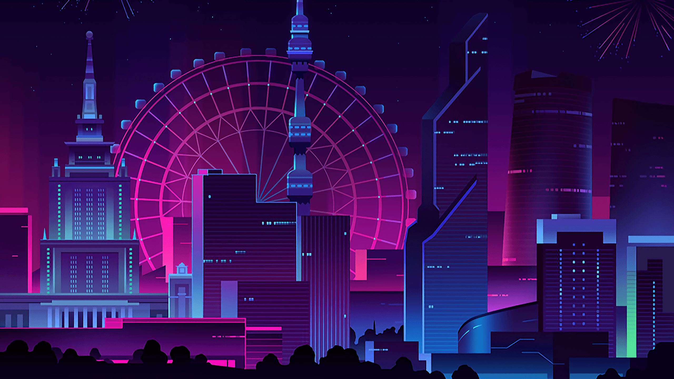 Neon Cities Wallpapers Wallpaper Cave