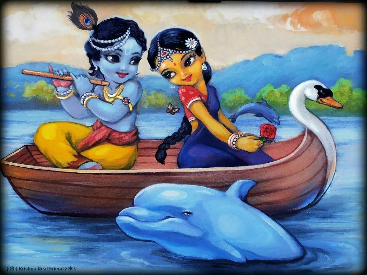 Radha Krishna Cartoon Wallpapers Wallpaper Cave