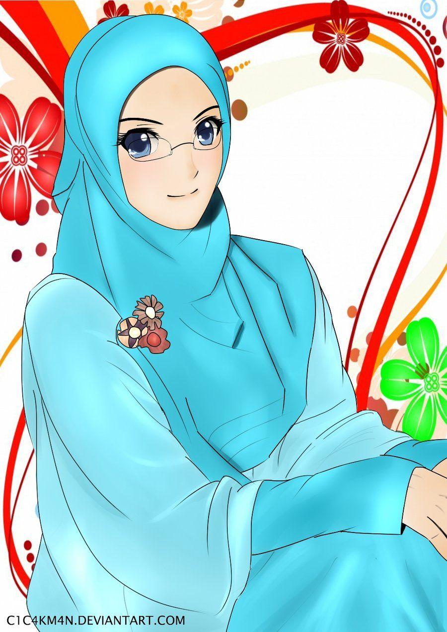 Female Anime Hijab Glasses Wallpapers Wallpaper Cave