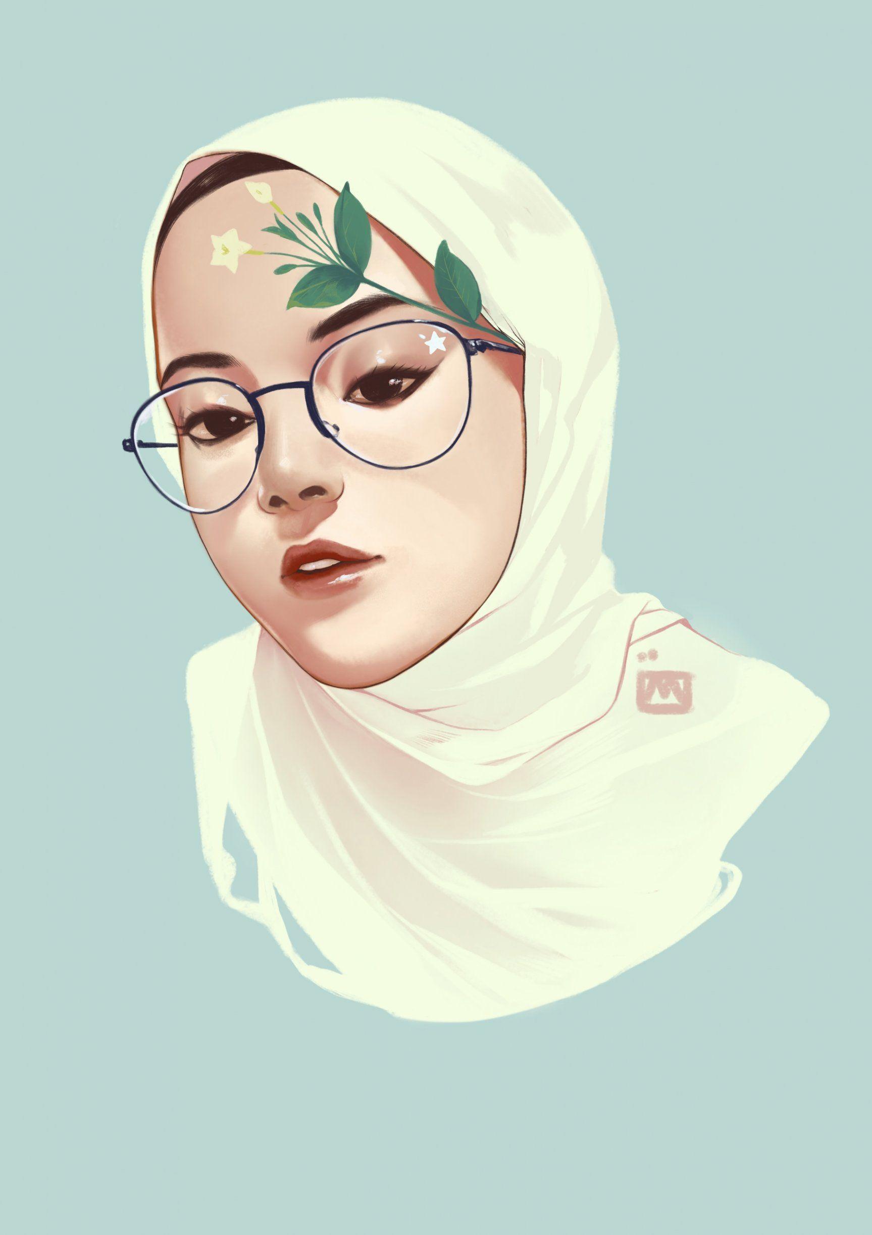Female Anime Hijab Glasses Wallpapers Wallpaper Cave