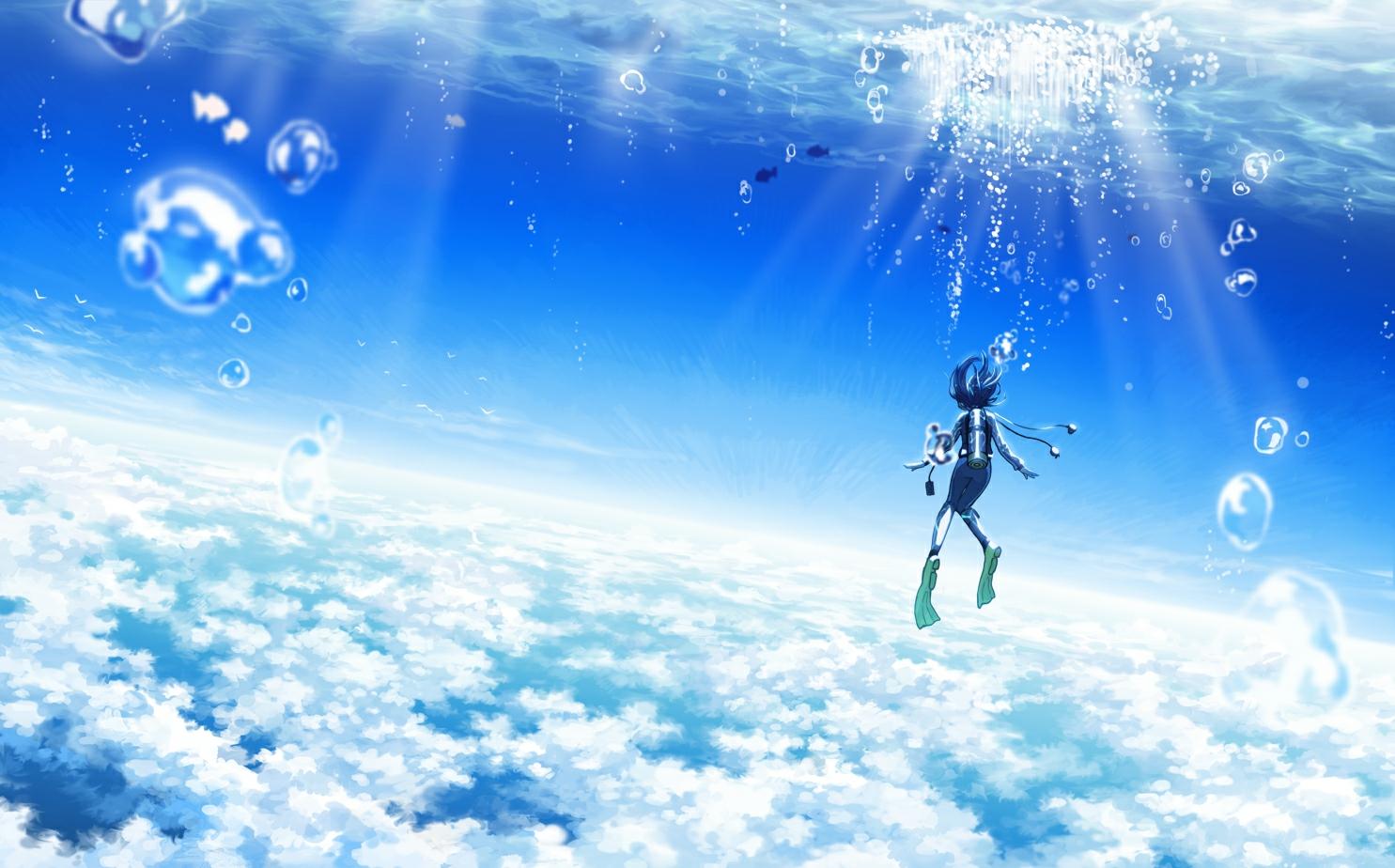 Sky Anime Scenery Wallpapers Wallpaper Cave