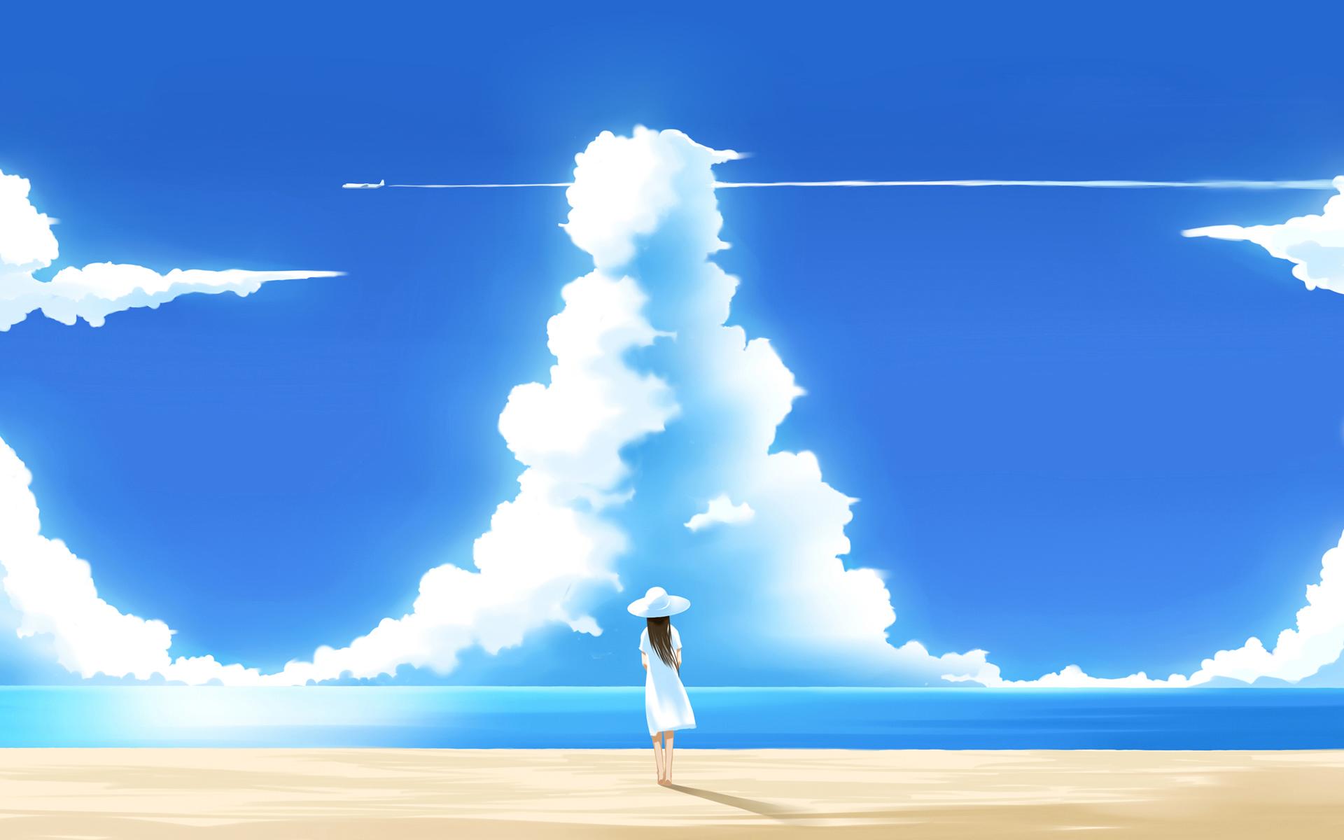 Blue Sky Anime Wallpapers Wallpaper Cave