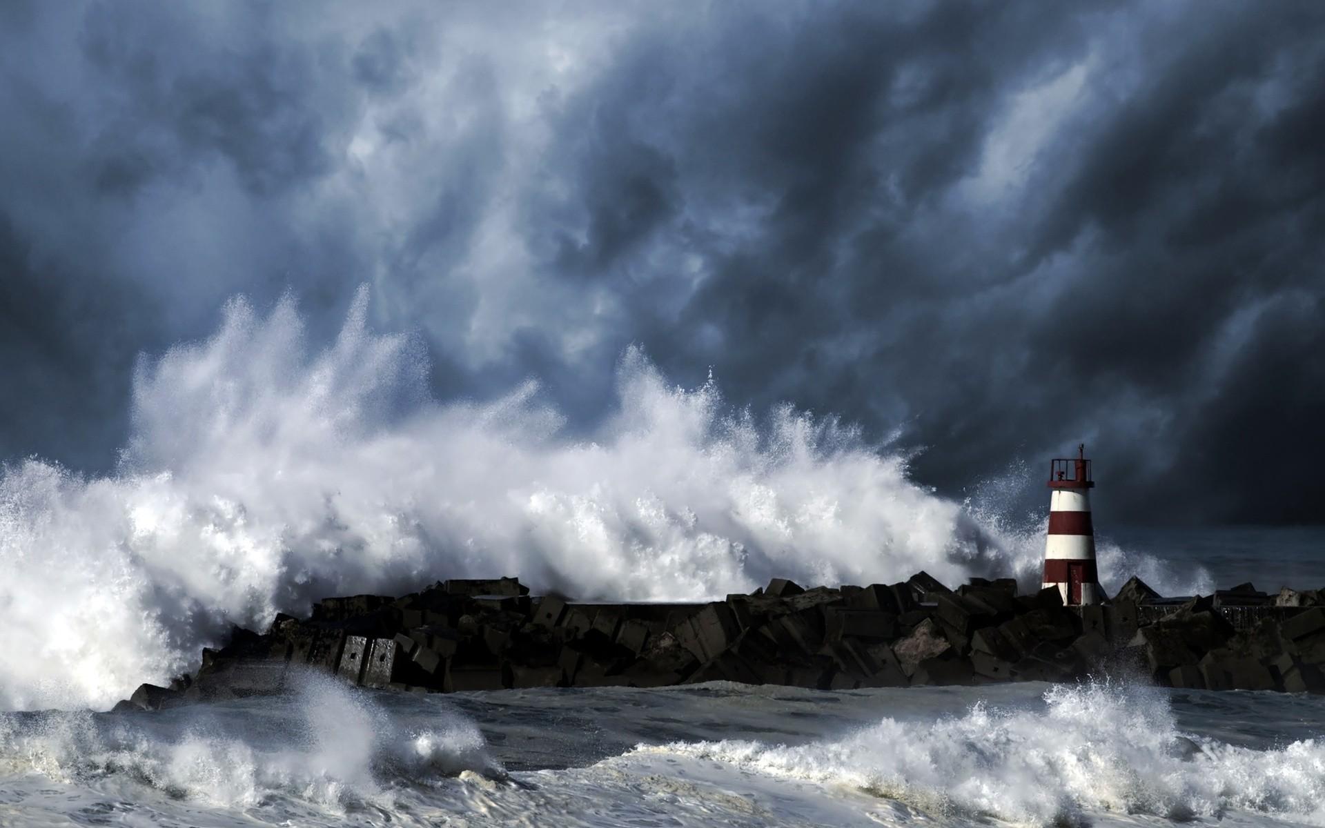 Lighthouse Stormy Sea Wallpapers Wallpaper Cave