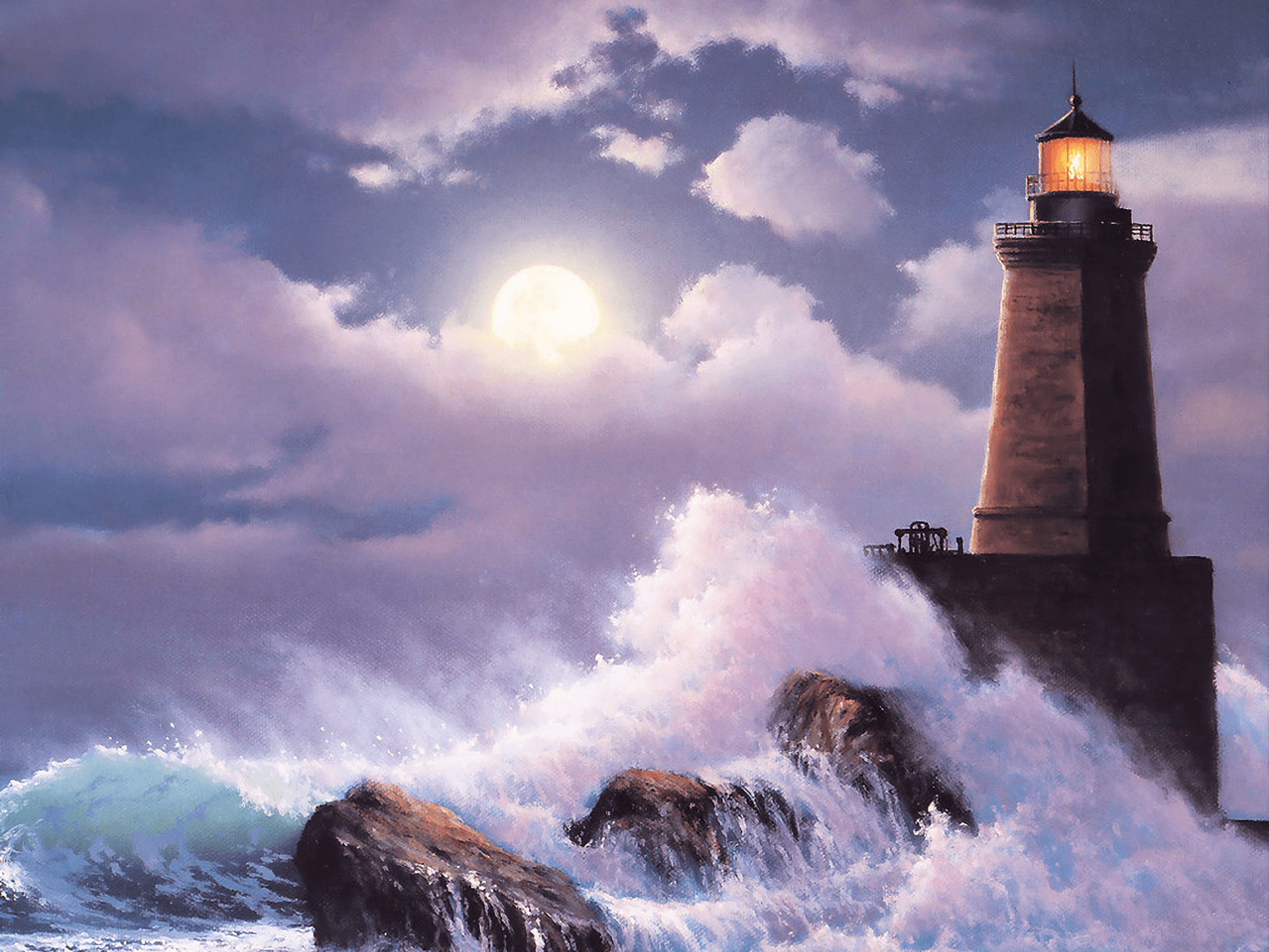 Lighthouse Stormy Sea Wallpapers Wallpaper Cave
