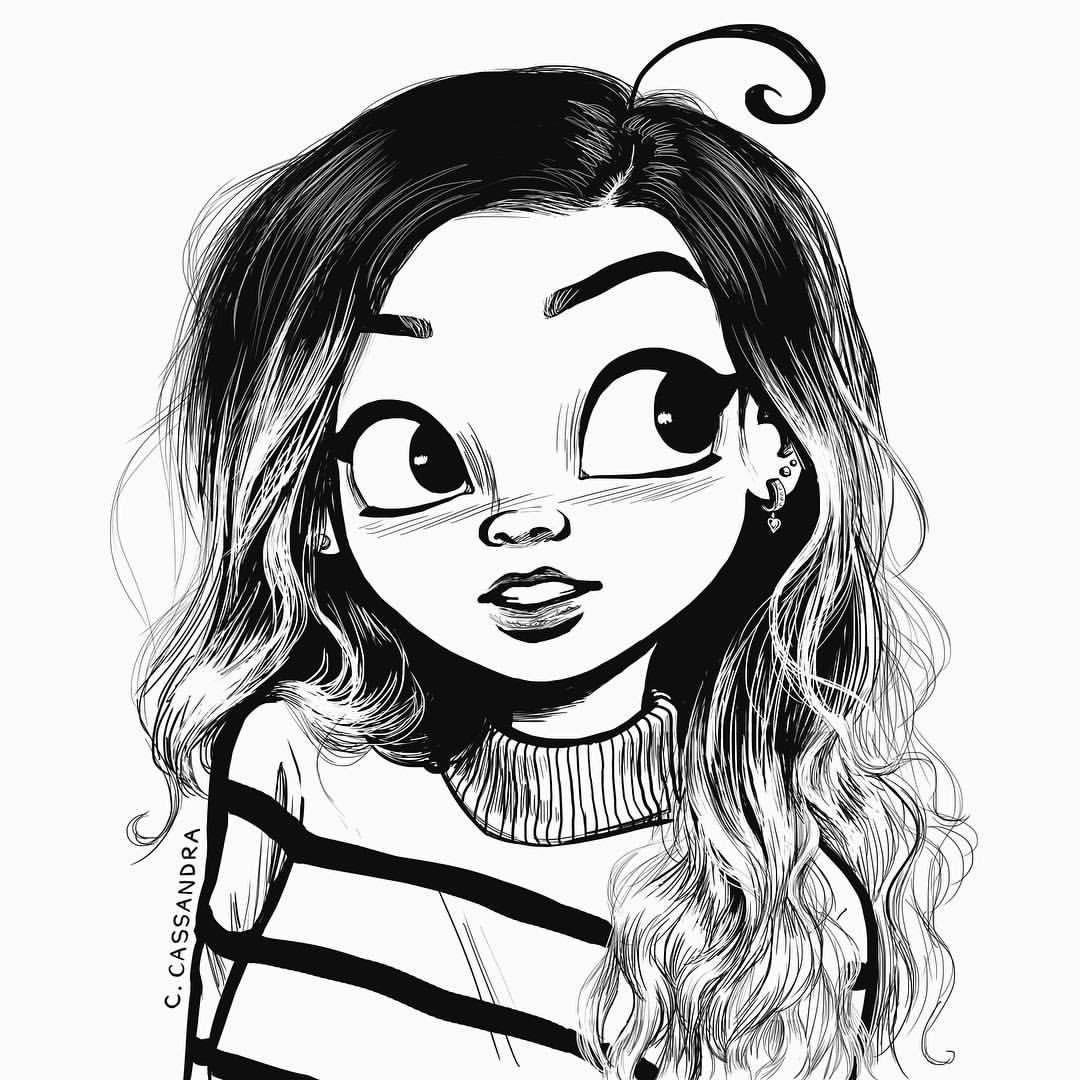 A Cute Girl Drawing Tutorial / How to draw a girl